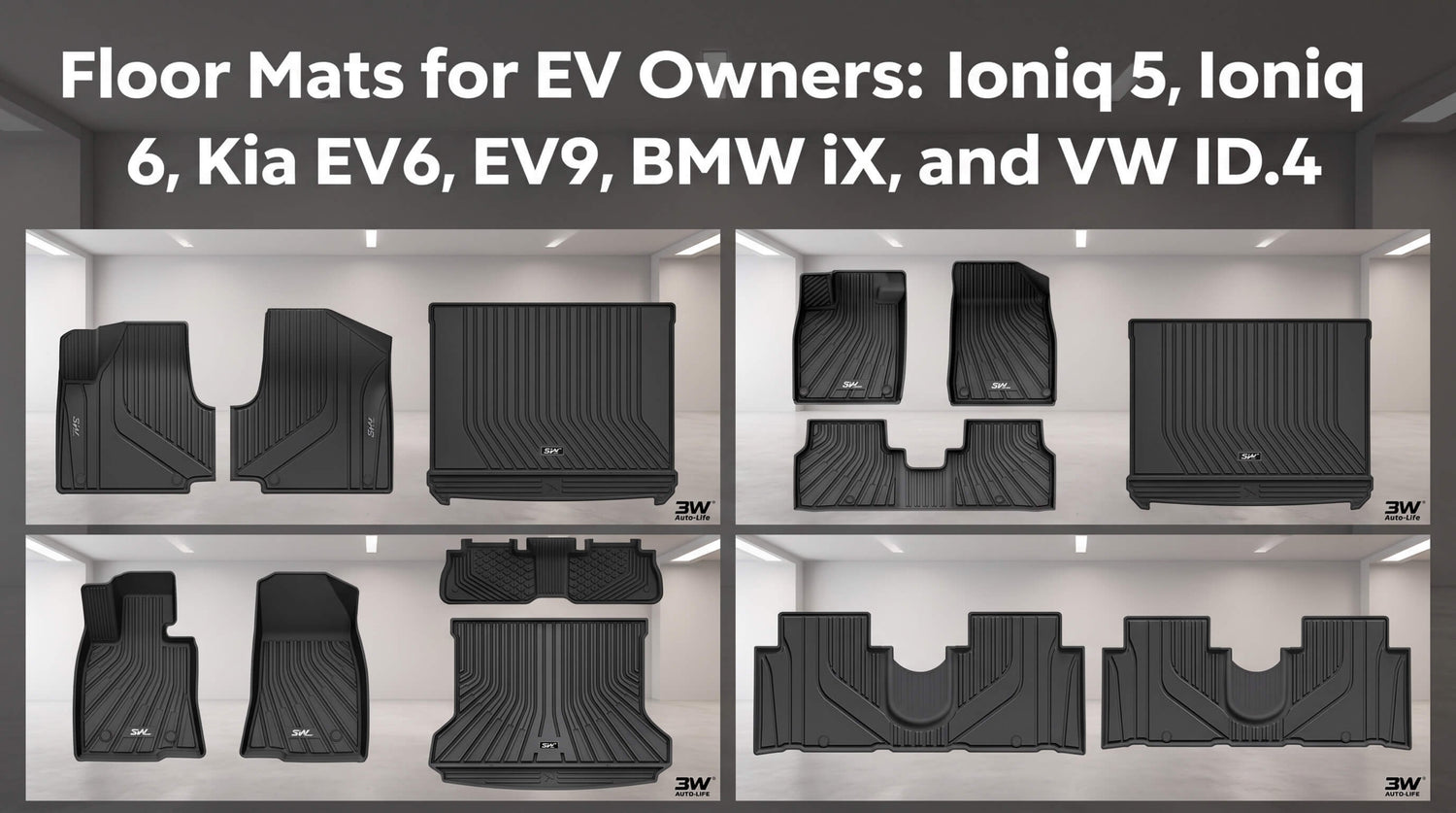 Floor Mats for EV Owners: Ioniq 5, Ioniq 6, Kia EV6, EV9, BMW iX, and VW ID.4