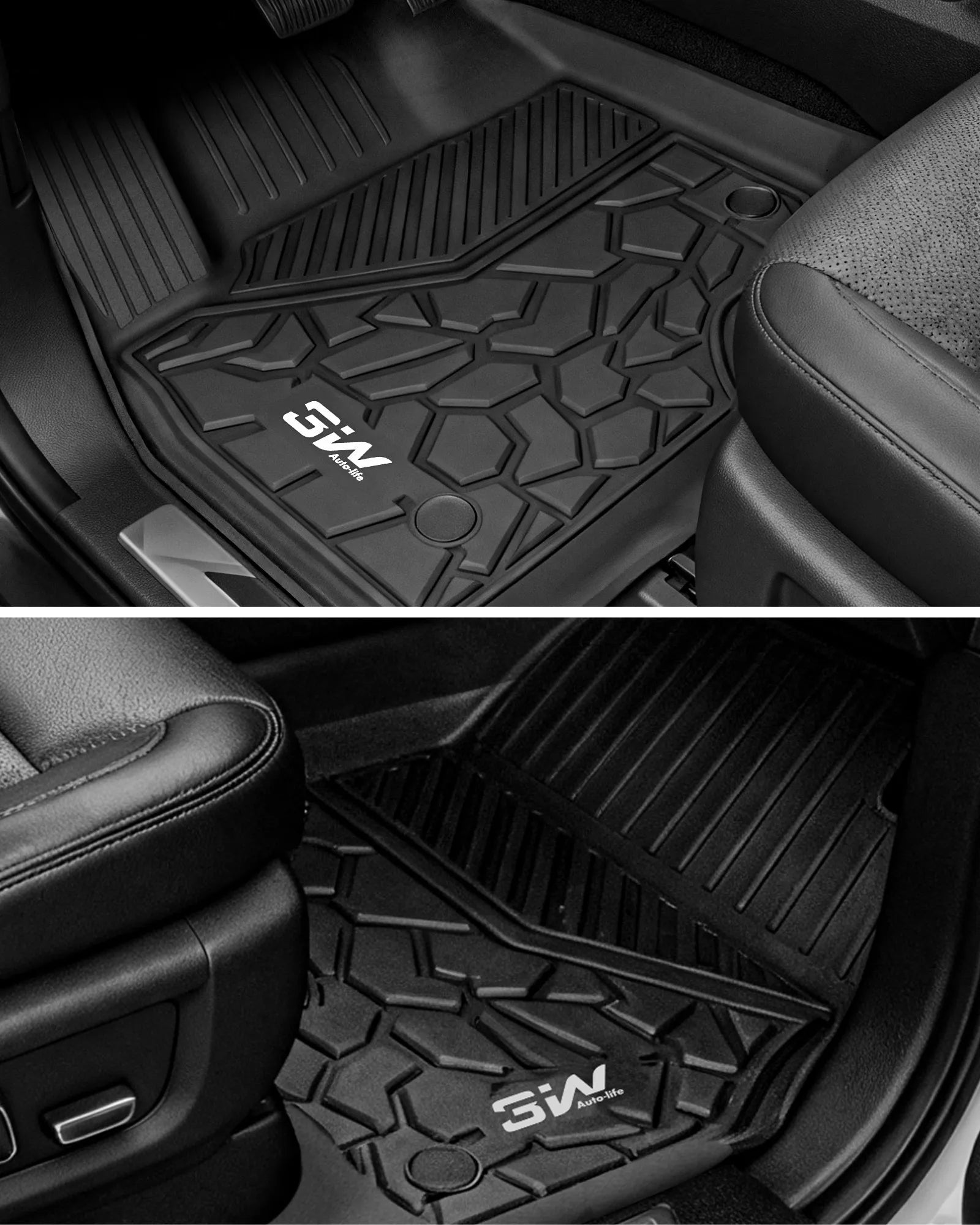 3W Ford Expedition Max 8 Seats 2025 Custom Floor Mats/ Crago Liner Thorex™ All-Weather Protection