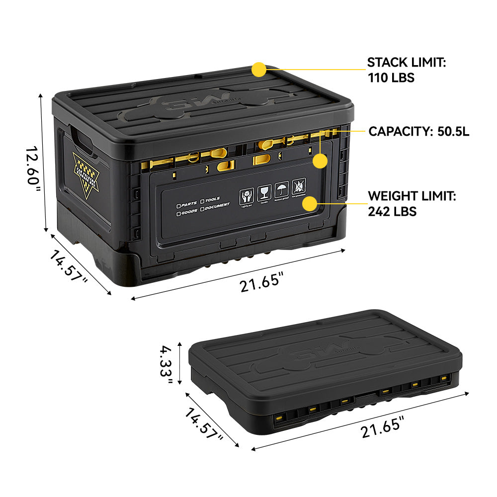 3W 50.5L Folding Storage Box  3Wliners   