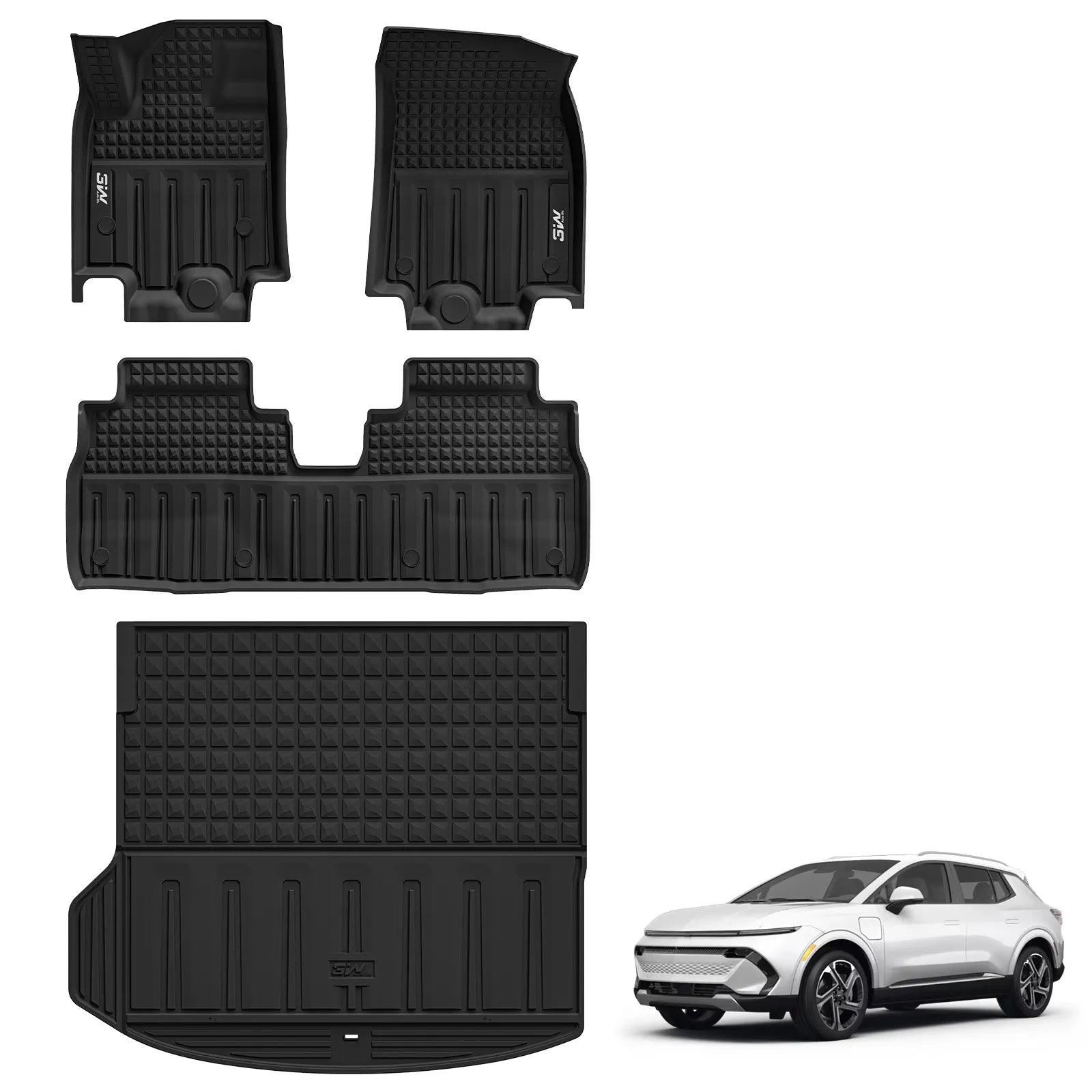 3W Chevrolet Equinox EV (Non Fuel) Floor Mats/ Cargo Liner 2024-2025 Thorex™ All-Weather Protection - 3Wliners