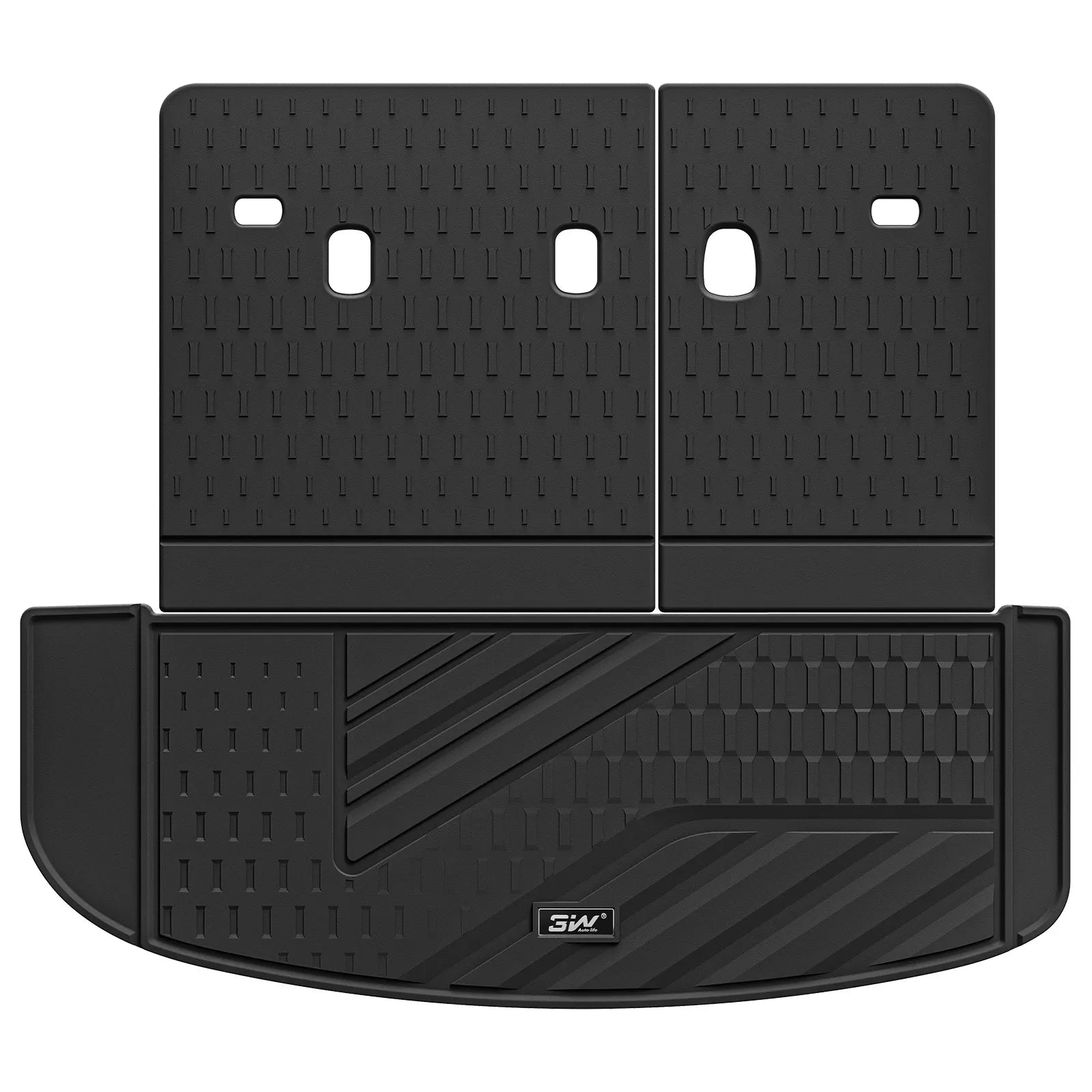 3W Kia Telluride 2020-2025 (Gas Models) Fits 7 & 8 Seat Custom Floor Mats& Cargo Liner Thorex™ All-Weather Protection - 3Wliners