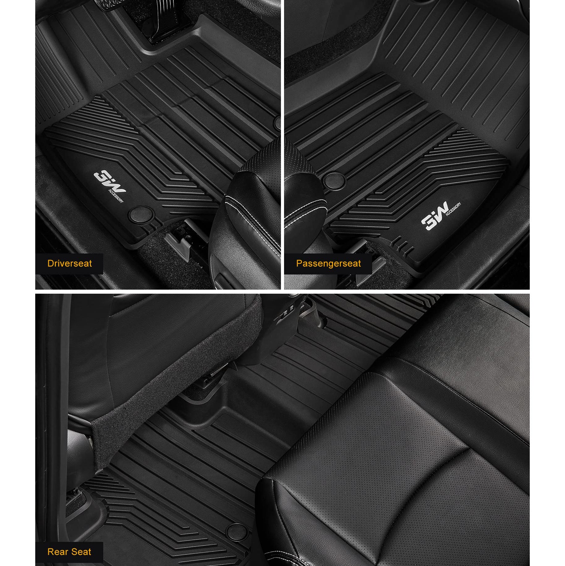 3W Toyota RAV4 2019-2024 Custom Floor Mats Cargo Liner TPE Material & All-Weather Protection Vehicles & Parts 3Wliners   