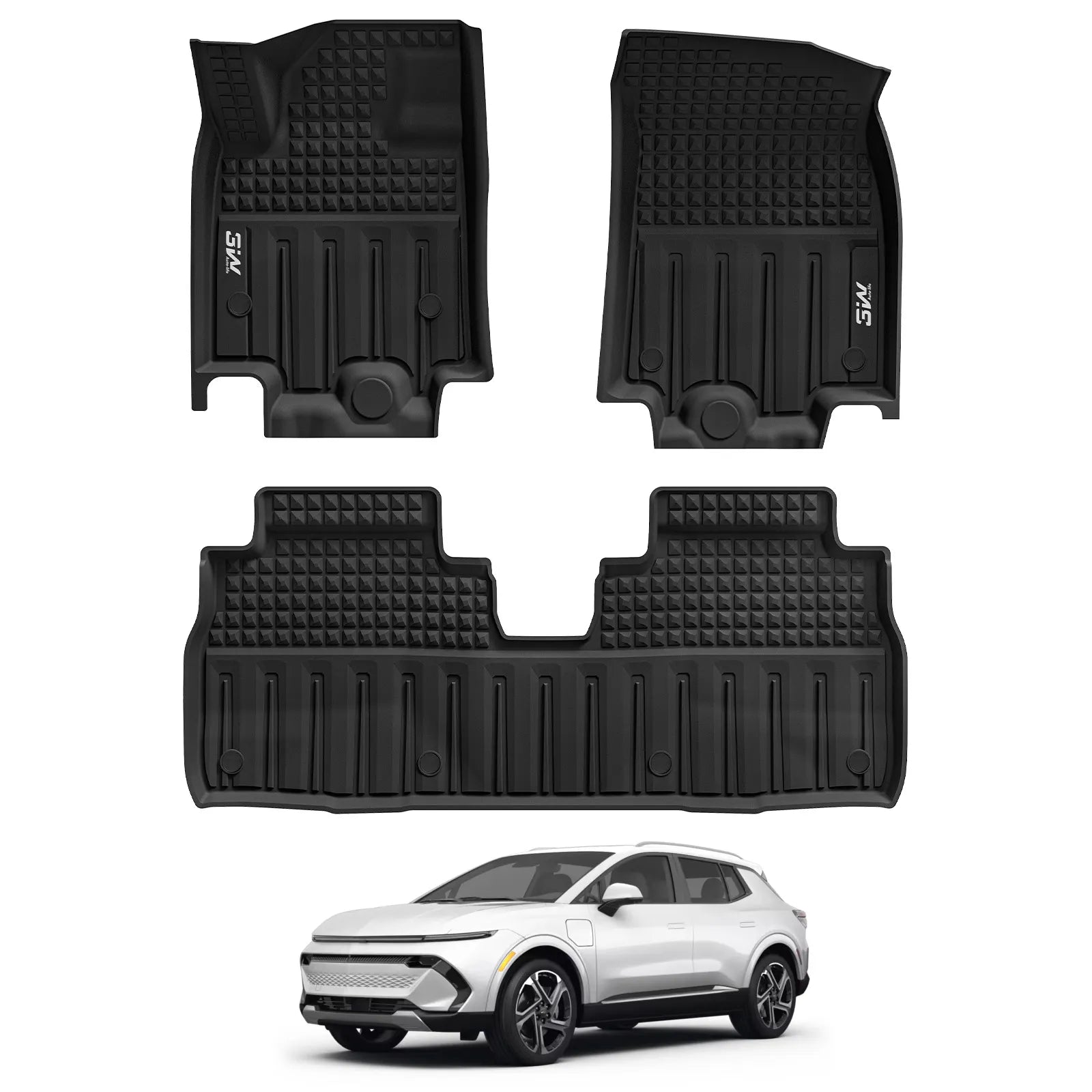 3W Chevrolet Equinox EV (Non Fuel) Floor Mats/ Cargo Liner 2024-2025 Thorex™ All-Weather Protection - 3Wliners