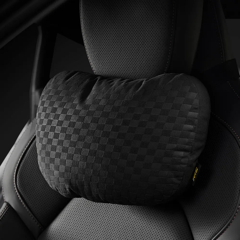 3W Car Neck Pillow & Lumbar Pillow Set with Adjustable Strap Washable