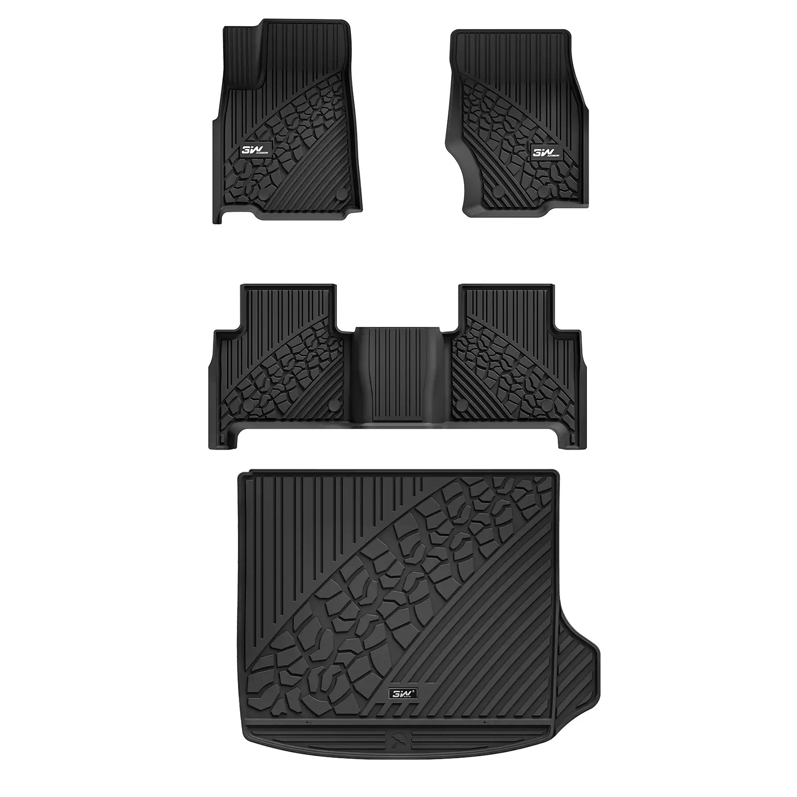 3W Jeep Grand Cherokee 2022-2025 (Non L or WK) Custom Floor Mats / Trunk Mat Thorex™ All-Weather Protection - 3Wliners
