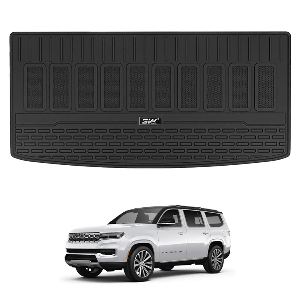 3W Jeep Grand Wagoneer 2022-2025 Custom 7 seat Floor Mat Trunk Mat Thorex™ All-Weather Protection - 3Wliners