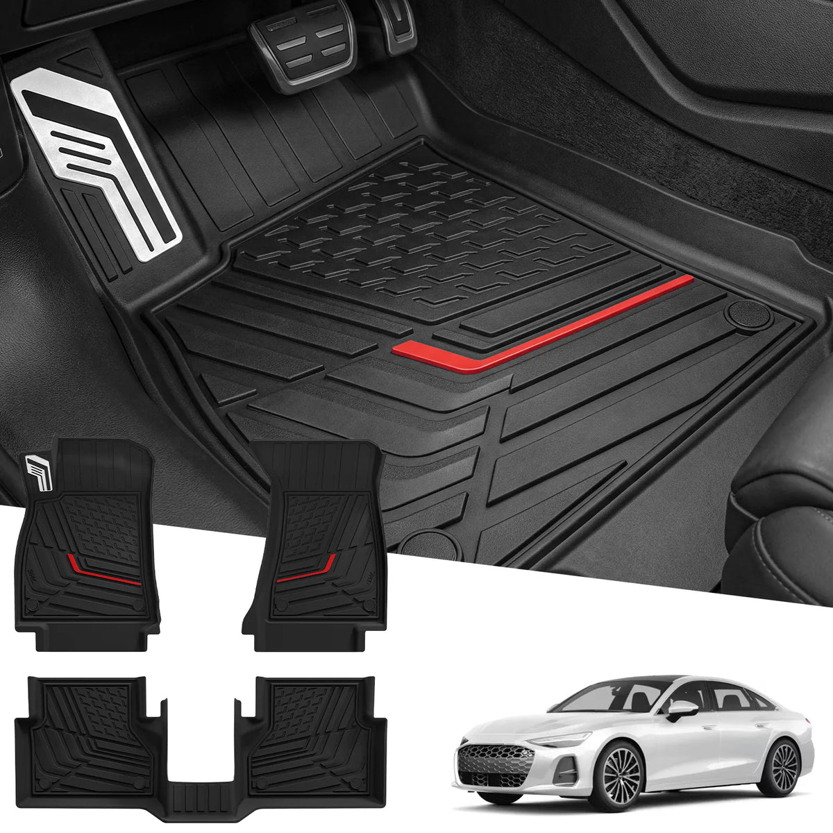 3W 2026-2027 Audi A6 Floor Mats | Thorex™ All Weather Protection (Not Fit PHEV)