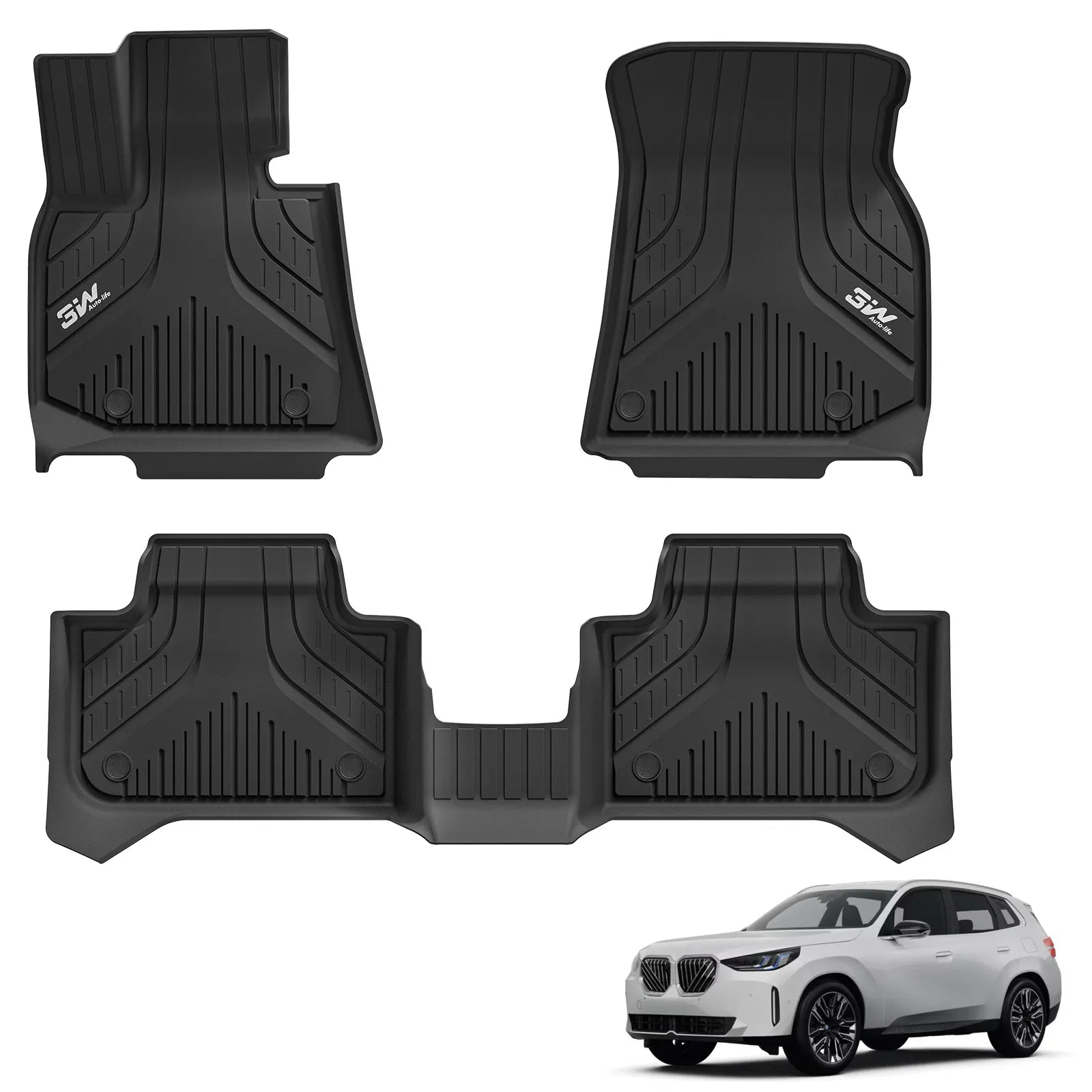 3W BMW X3 2025 2026 Floor Mats & Cargo Liner Full Set Thorex™ All-Weather Protection