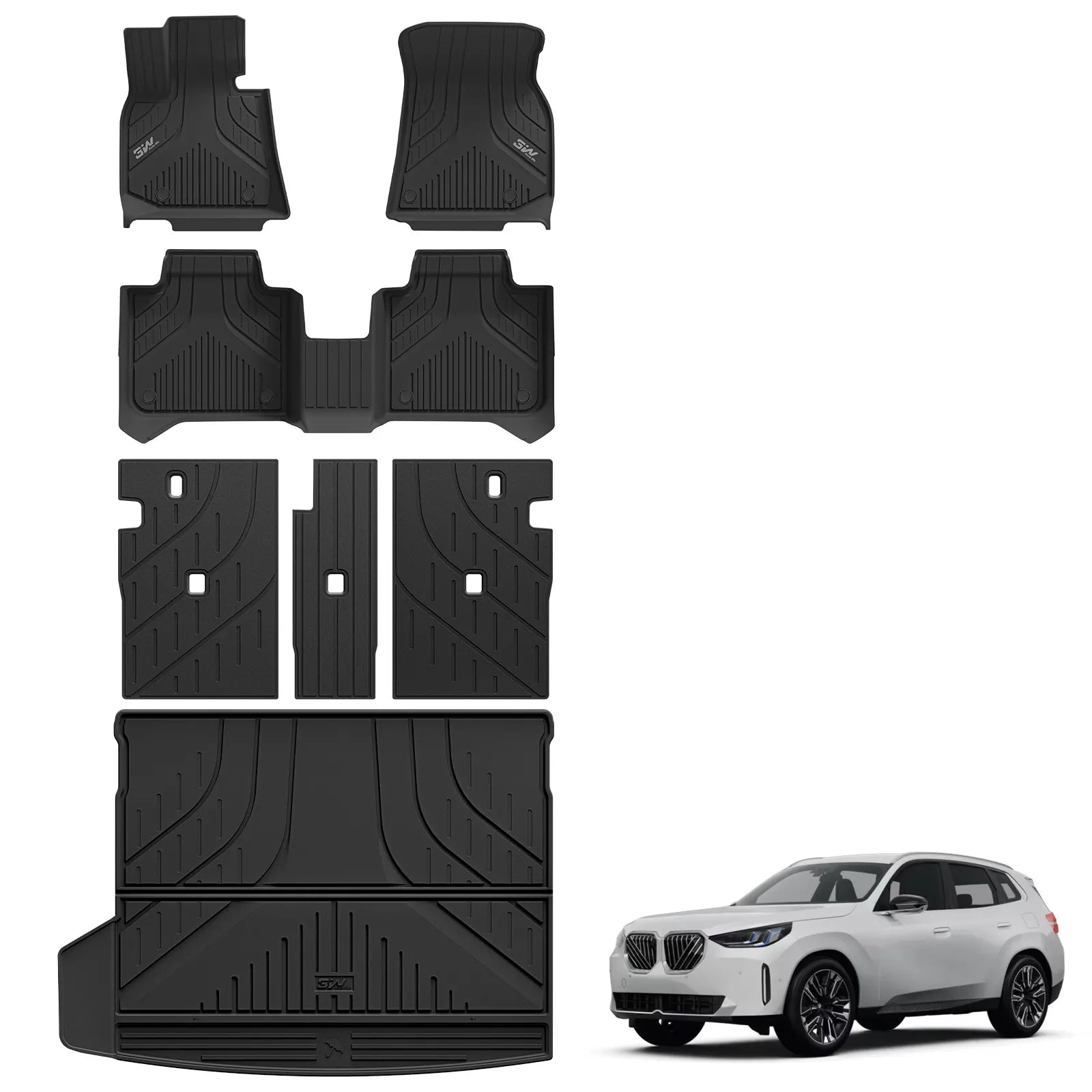 3W BMW X3 2025 2026 Floor Mats & Cargo Liner Full Set Thorex™ All-Weather Protection