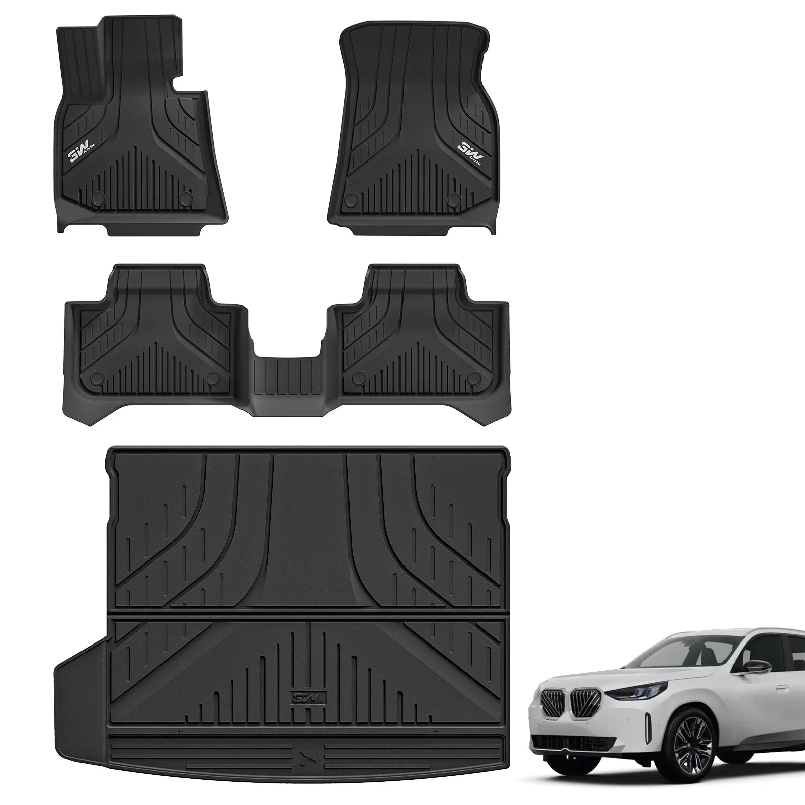 3W BMW X3 2025 2026 Floor Mats & Cargo Liner Full Set Thorex™ All-Weather Protection