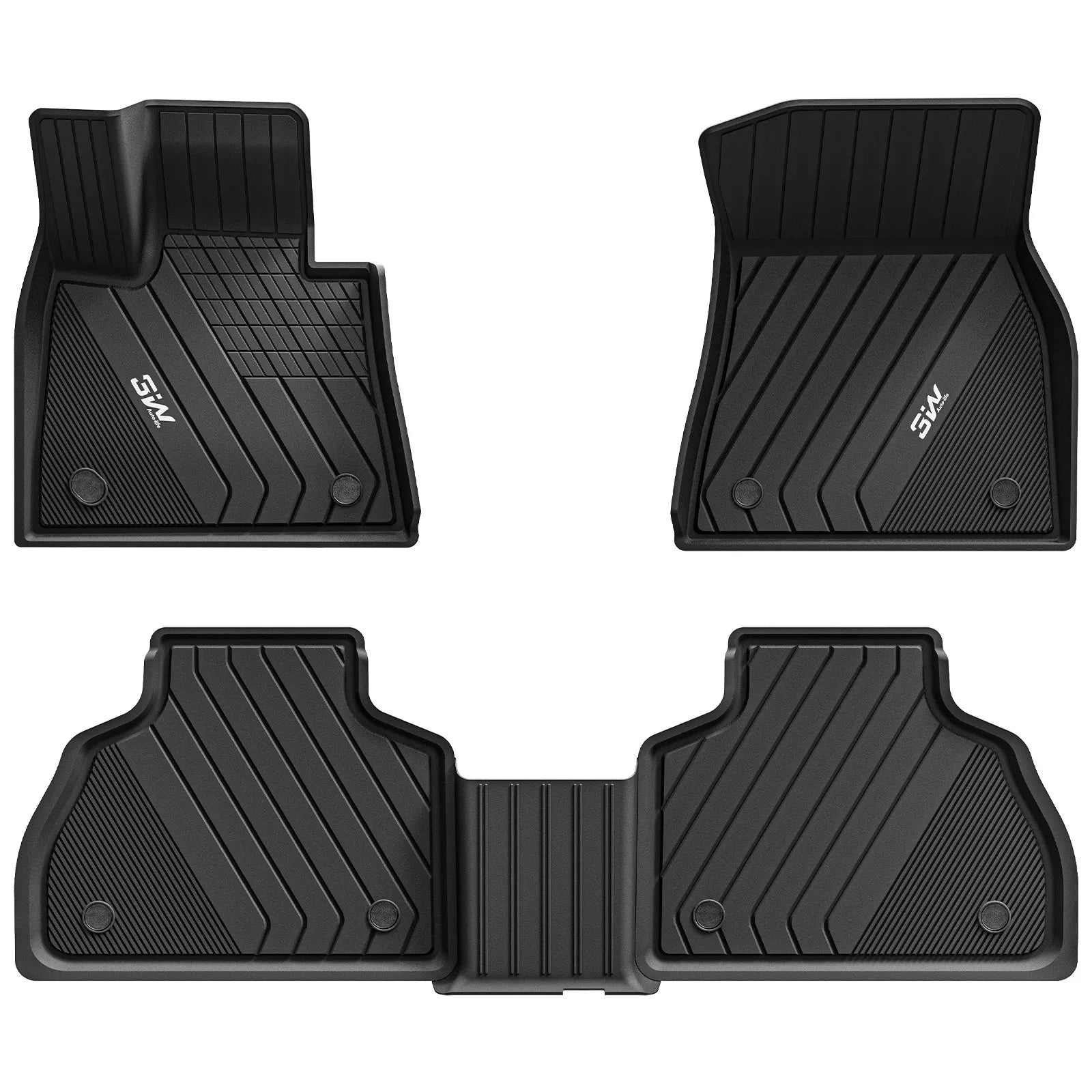 3W BMW X7 2019-2025 7 Seats 1st & 2nd Row Custom Floor Mats TPE Material & All-Weather Protection Vehicles & Parts 3Wliners