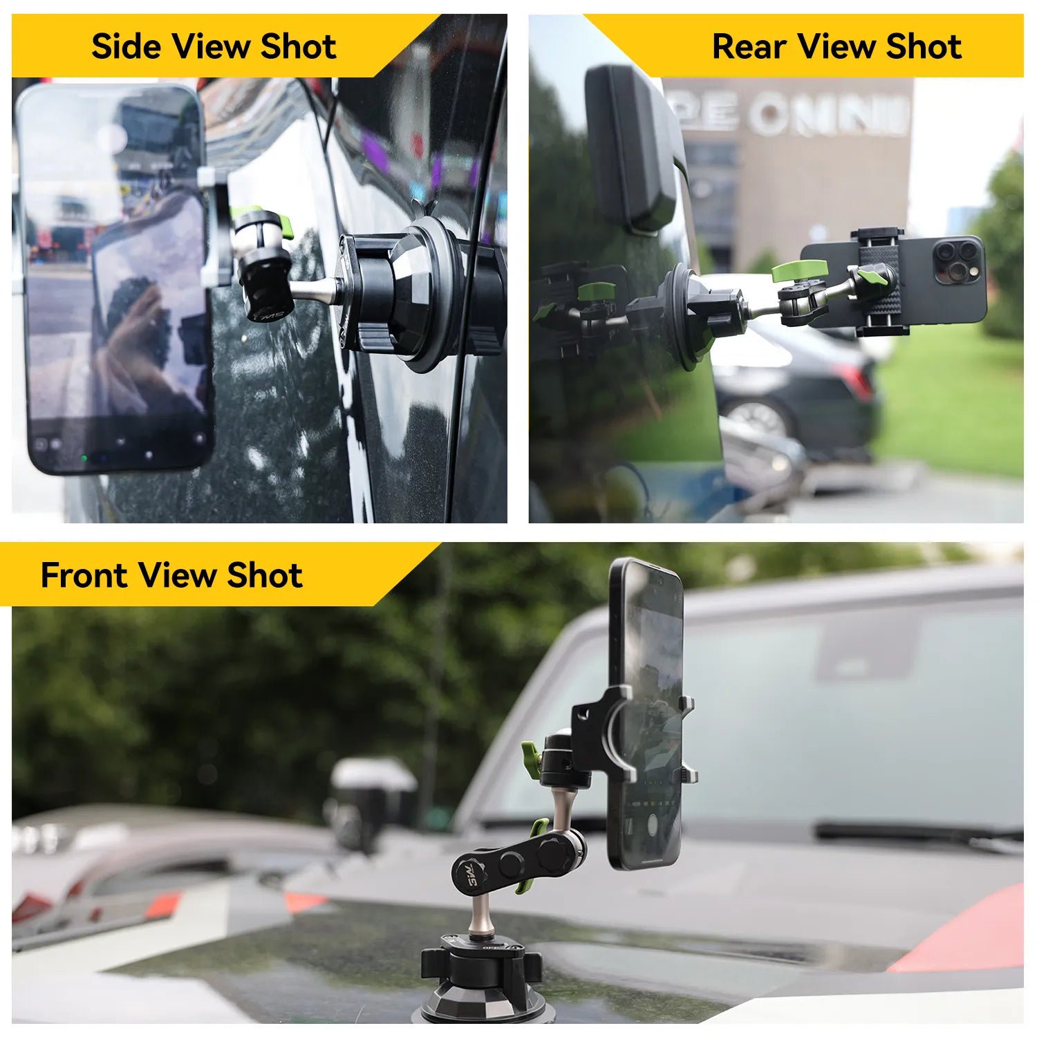 3W Car Phone Mount Never-Drop & Ultra-Stable Holder