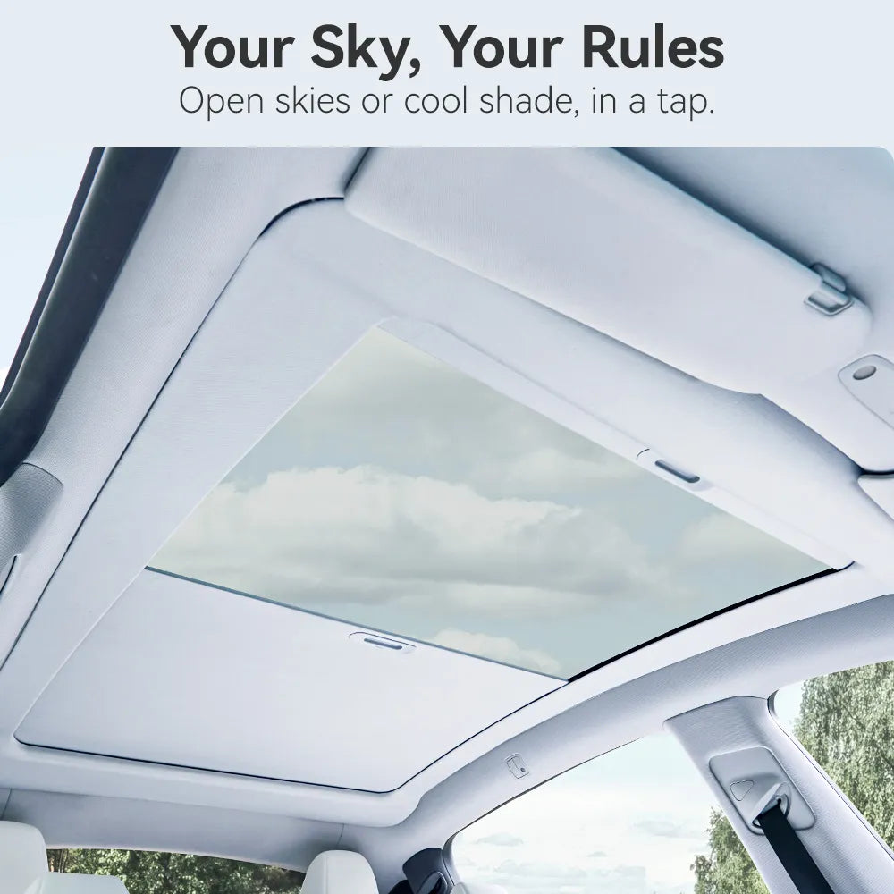 3W Car Sunroof Sun Shade for Tesla Model Y Juniper UV Sun Protection for Moonroof Blocks Sunlight and UV Rays Glare
