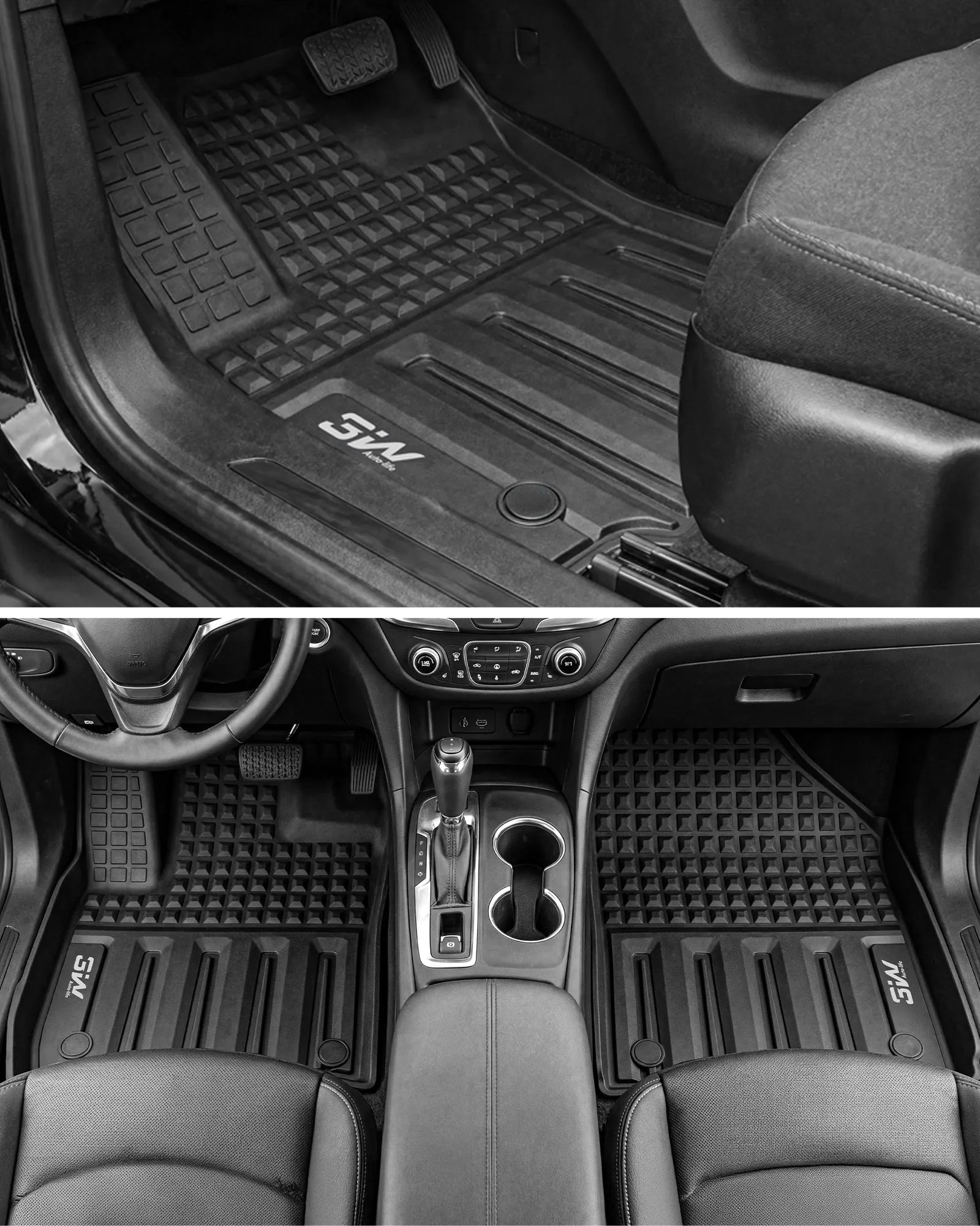 3W Floor Mats & Cargo Liner & Seat Back Mat 2025-2026 for Chevrolet Chevy Equinox/GMC Terrain (Not for Equinox EV), All Weather TPE Custom Fit Floor Mats, Car Mats Full Set for Equinox/Terrain