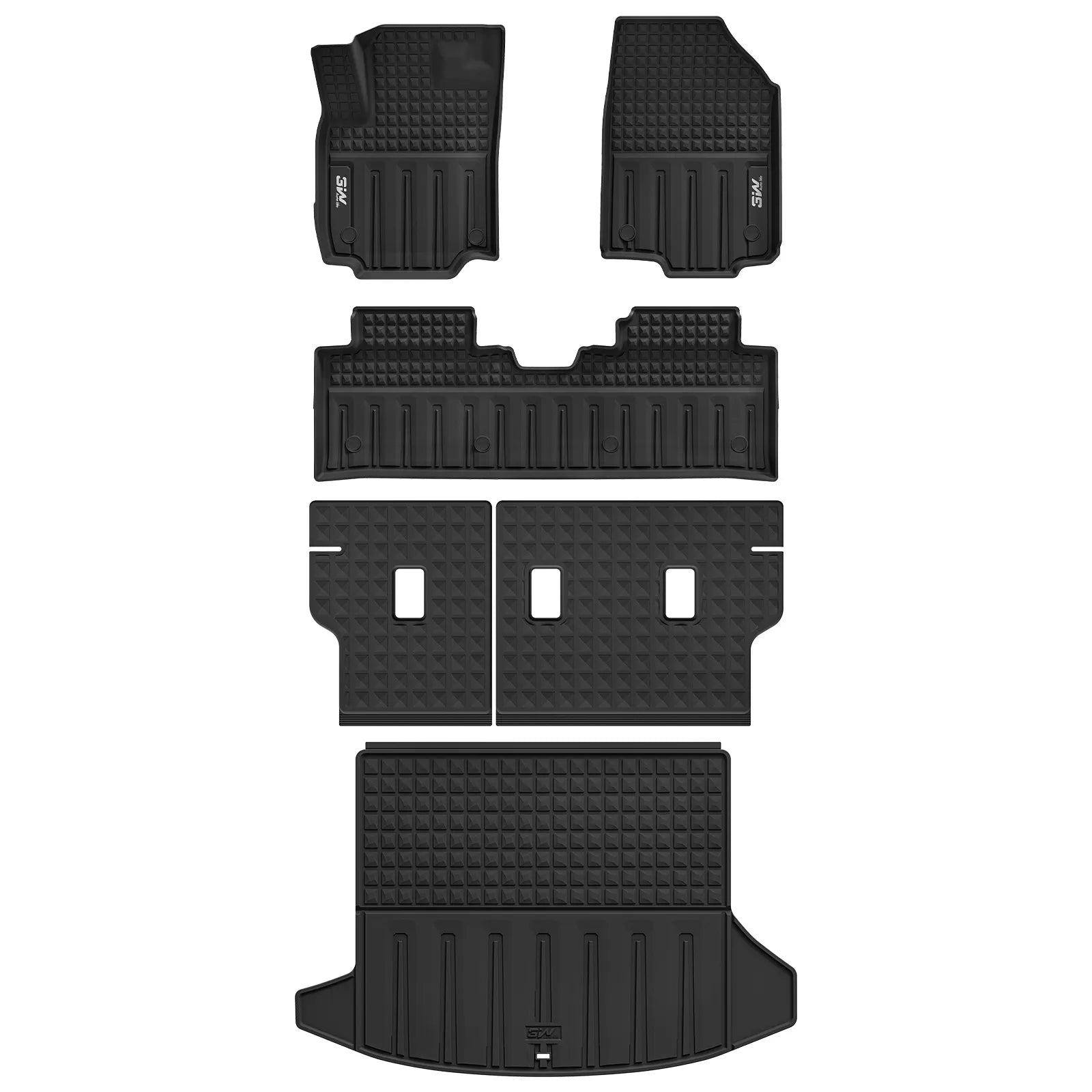 3W Floor Mats & Cargo Liner & Seat Back Mat 2025-2026 for Chevrolet Chevy Equinox/GMC Terrain (Not for Equinox EV), All Weather TPE Custom Fit Floor Mats, Car Mats Full Set for Equinox/Terrain