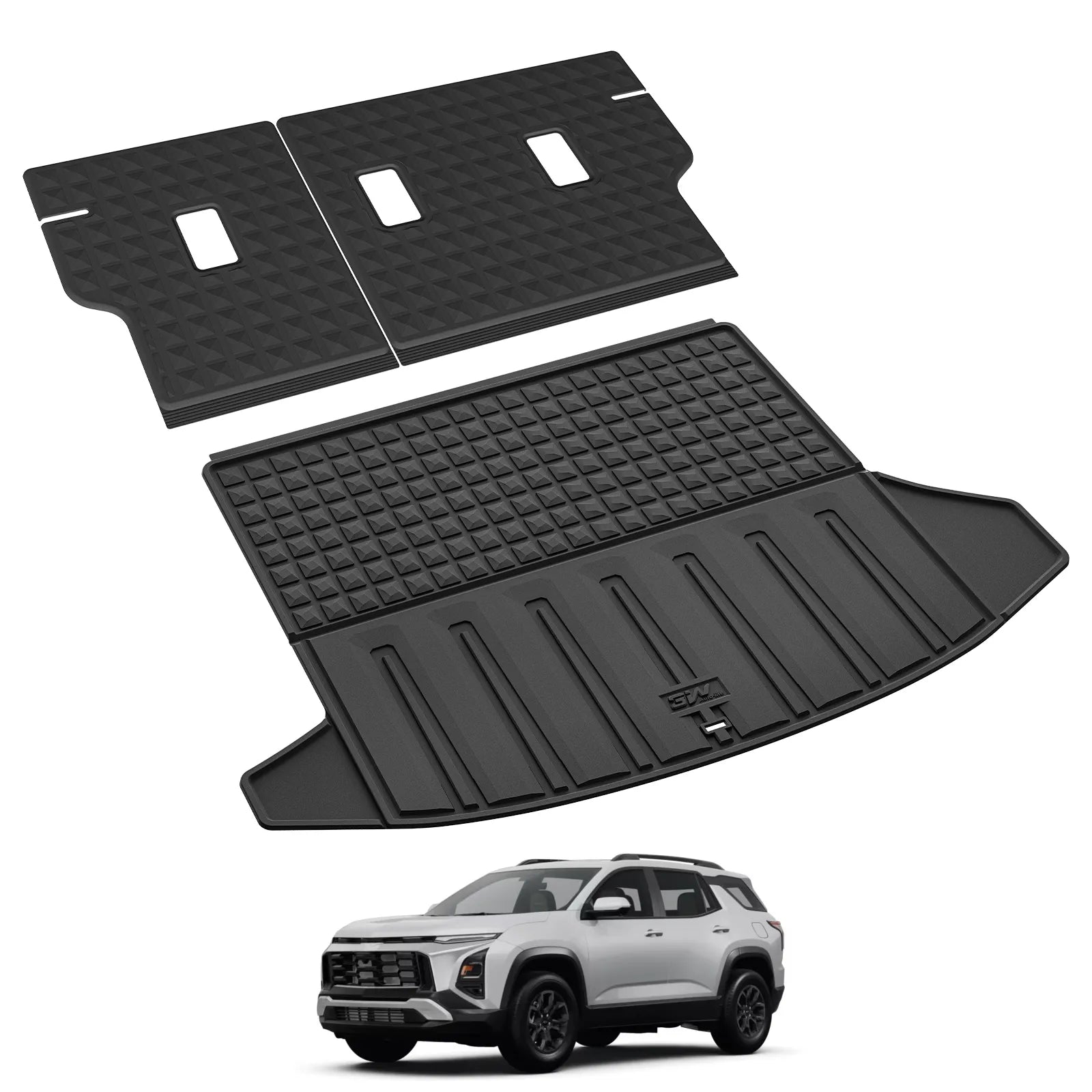 3W Seat Back Mats & Cargo Liner for 2025 2026 Chevrolet Chevy Equinox/GMC Terrain (Not for Equinox EV), All Weather TPE Custom Fit Floor Mats, Car Mats Full Set for Equinox/Terrain
