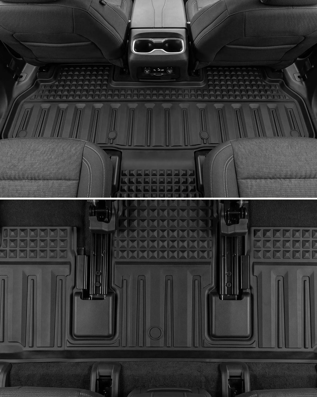 3W Floor Mats Cargo Liner Seat Back Protector Fit Chevrolet Traverse/GMC Acadia/Acadia Denali 2024-2025 2026 /Buick Enclave 2025-2026 Full Set All Weather Protection