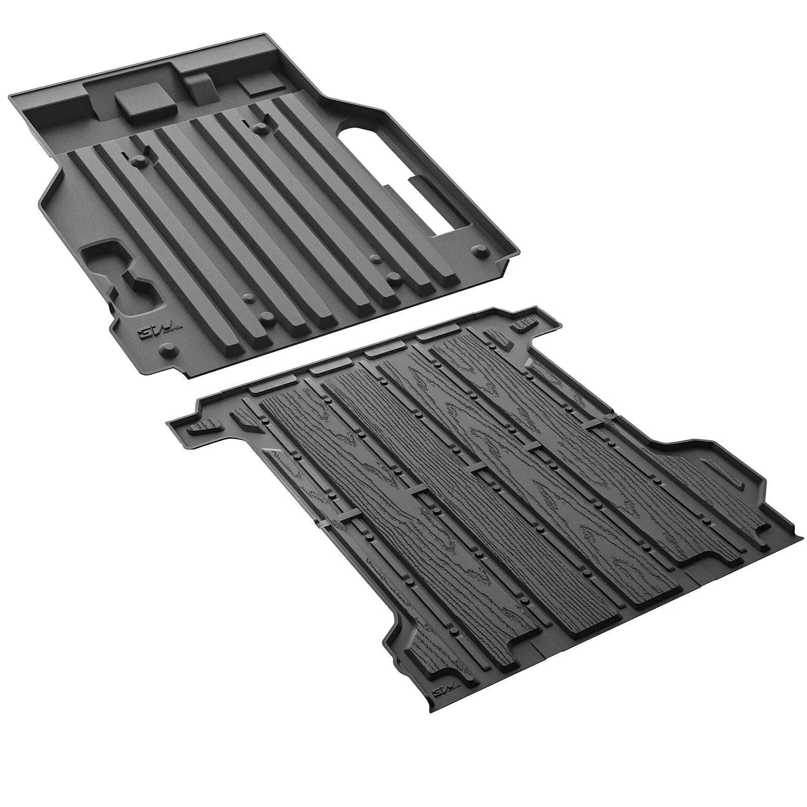 3W Floor Mats Fit for Chevrolet Silverad EV 2024-2025 (WT & RST)/GMC Sierra EV/Sierra EV Denali Accessories TPE All Weather Bed Mat Front Trunk Mat Set