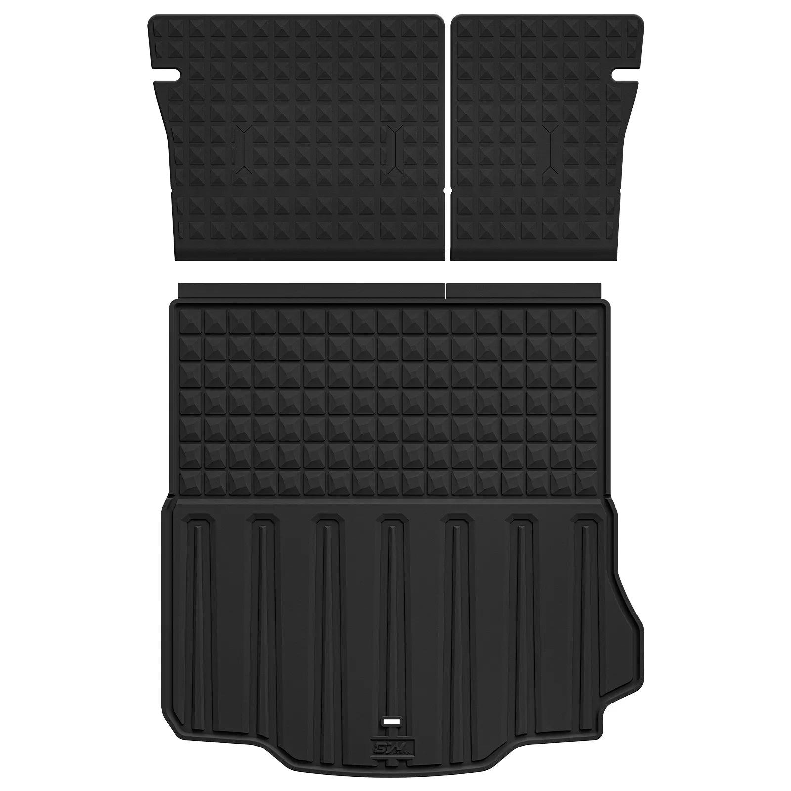 3W Trunk Mat Seat Back Protector Set Fit for Dodge Charger 2-Door Daytona EV Models Black TPE Mat All Weather Protection Car Accessories