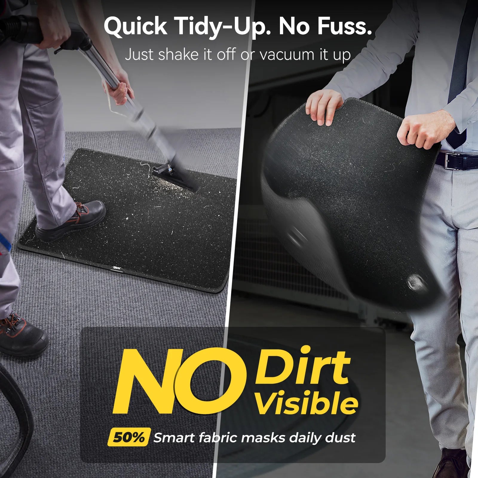 3W Floor Mat Double Layer Removable Carpet Detachable, Quick-drying, Clip-on installation