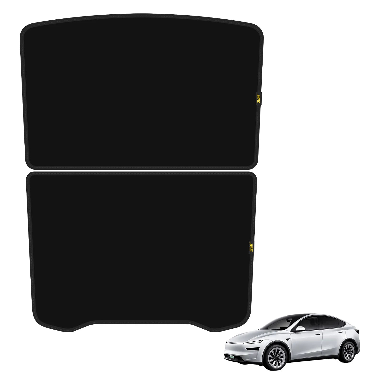 Foldable Sunroof Sunshade for Tesla Model Y Juniper 2025-2026 Custom Fit Sunshade Car Accessories, Upgraded Foldable Sunshade, Blocks UV Rays Keep Car Cool