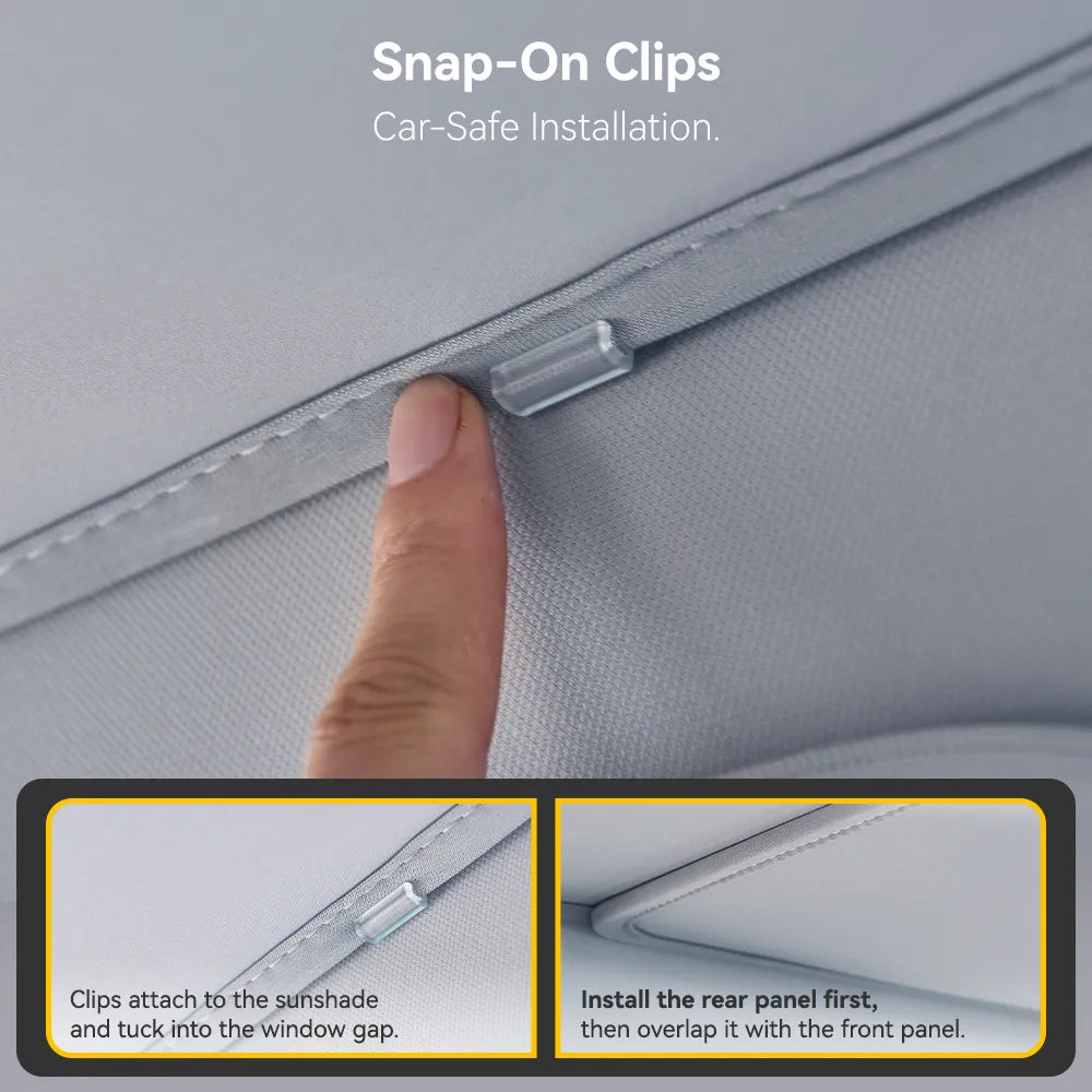 Foldable Sunroof Sunshade for Tesla Model Y Juniper 2025-2026 Custom Fit Sunshade Car Accessories, Upgraded Foldable Sunshade, Blocks UV Rays Keep Car Cool