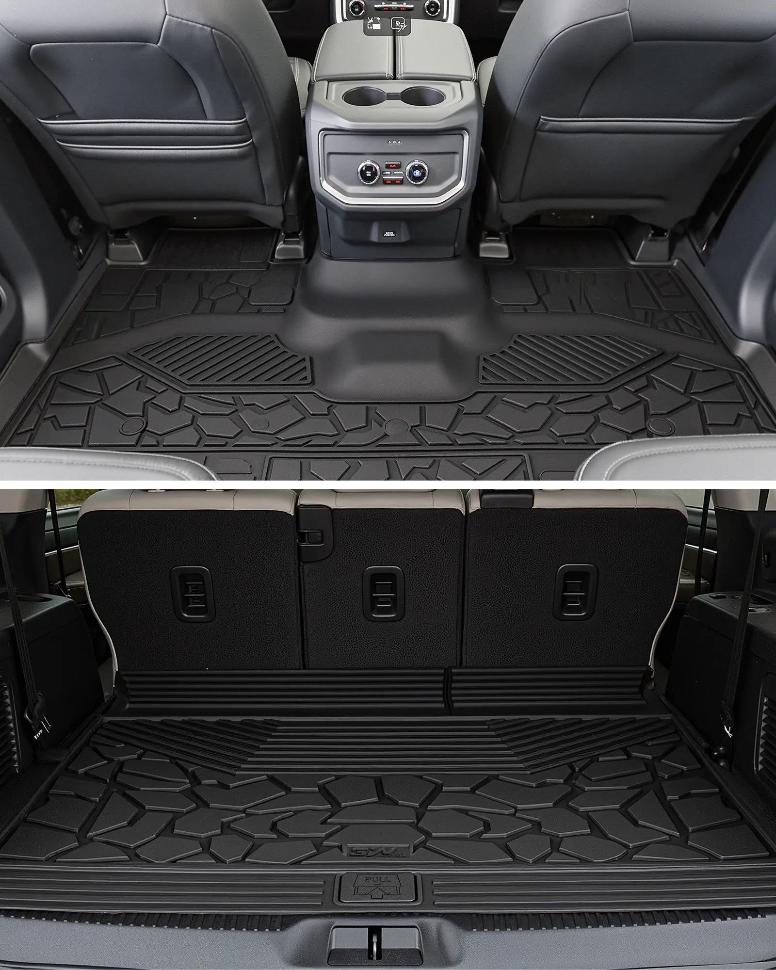 3W Ford Expedition Max 7 Seats 2025 Custom Floor Mats/ Crago Liner Thorex™ All-Weather Protection
