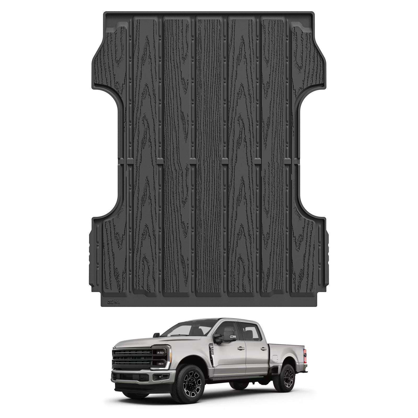 3W Bed Mat 6.8FT for Ford F250/F350/F450 2017-2025 2026 Super Duty Accessories Vehicle Bed, Durable All Weather Protection TPE Bed Liner for Heavy Duty Pickup Cargo Mat, Black