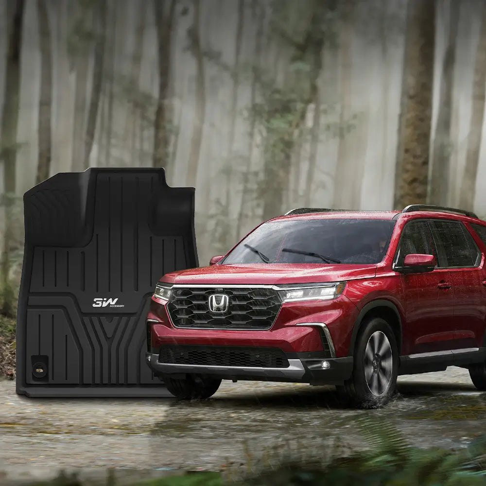 3W Honda Pilot 2023-2025 Custom Floor Mats / Seat Back Mat / Trunk Mat Thorex™ All-Weather Protection