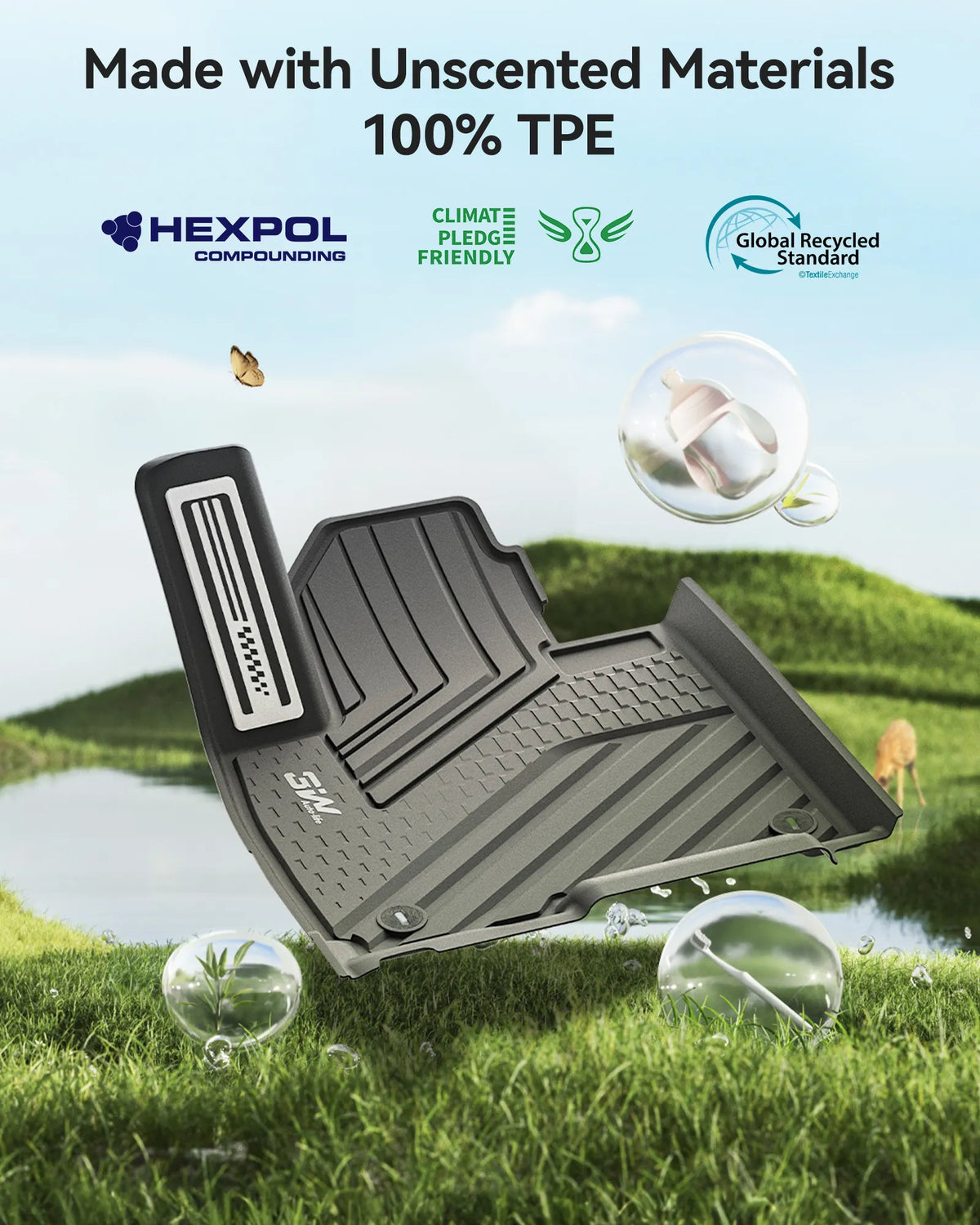 3W 2027 Kia Telluride Hybrid 7 & 8 Seats Floor Mats & Cargo Liner | Thorex™ All-Weather Protection