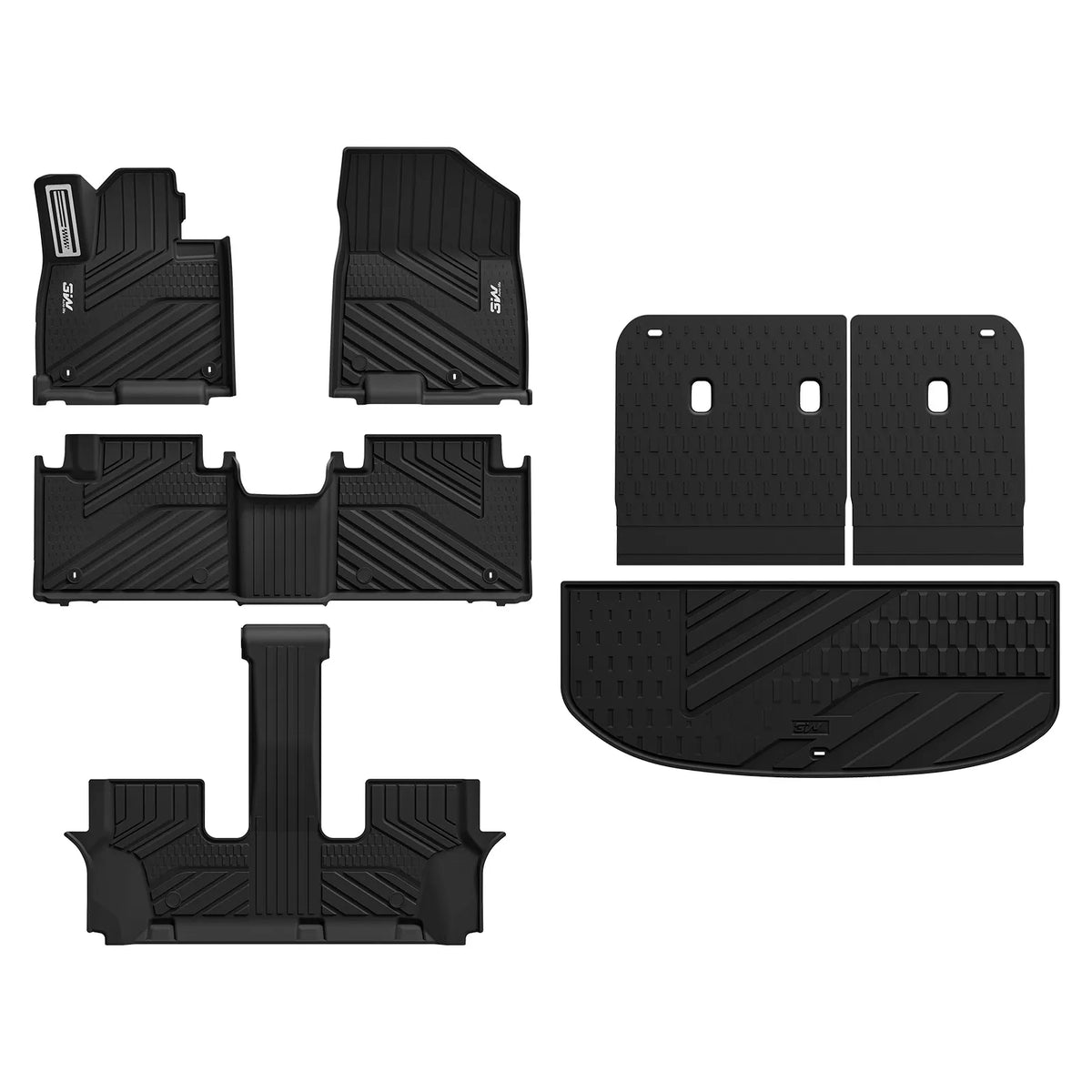 3W 2027 Kia Telluride Hybrid 7 & 8 Seats Floor Mats & Cargo Liner | Thorex™ All-Weather Protection