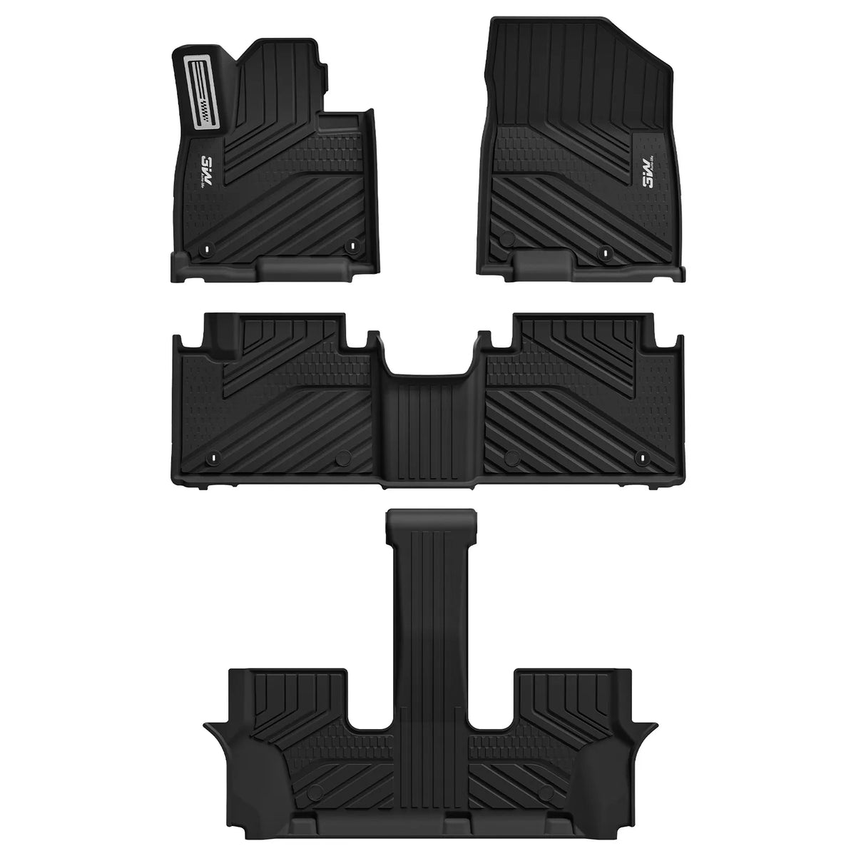 3W 2027 Kia Telluride Hybrid 7 & 8 Seats Floor Mats & Cargo Liner | Thorex™ All-Weather Protection