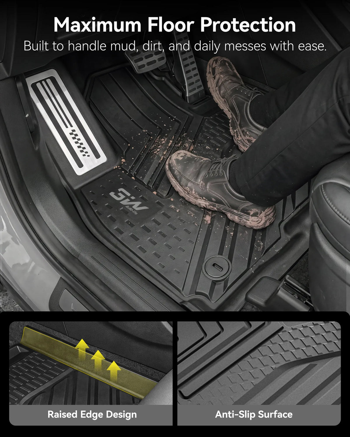 3W 2027 Kia Telluride Hybrid 7 & 8 Seats Floor Mats & Cargo Liner | Thorex™ All-Weather Protection