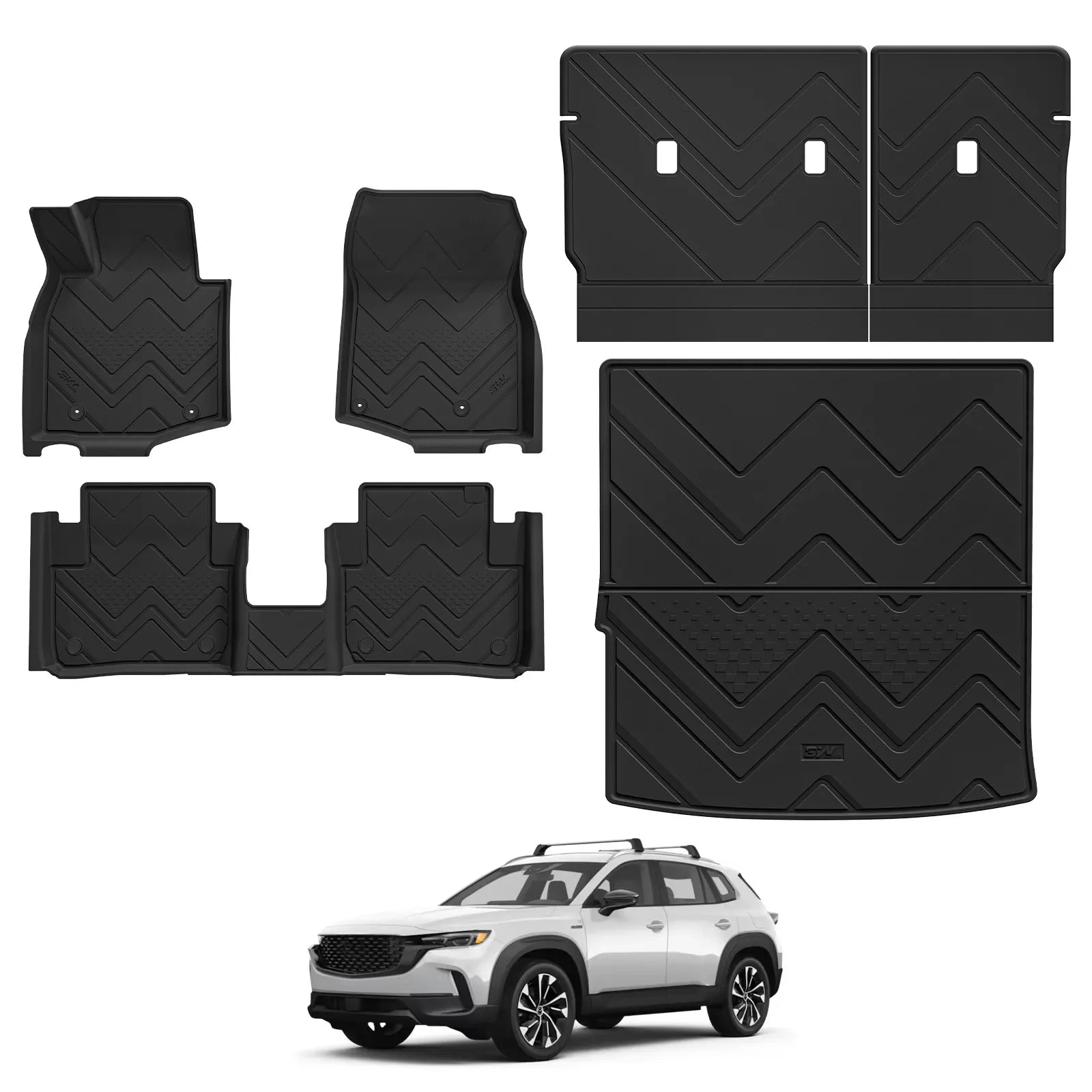 3W Mazda CX-50 Hybrid 2025-2026 Custom Floor Mats/ Cargo Liner/ Seat Back Protector Lumedge™ All-Weather Protection