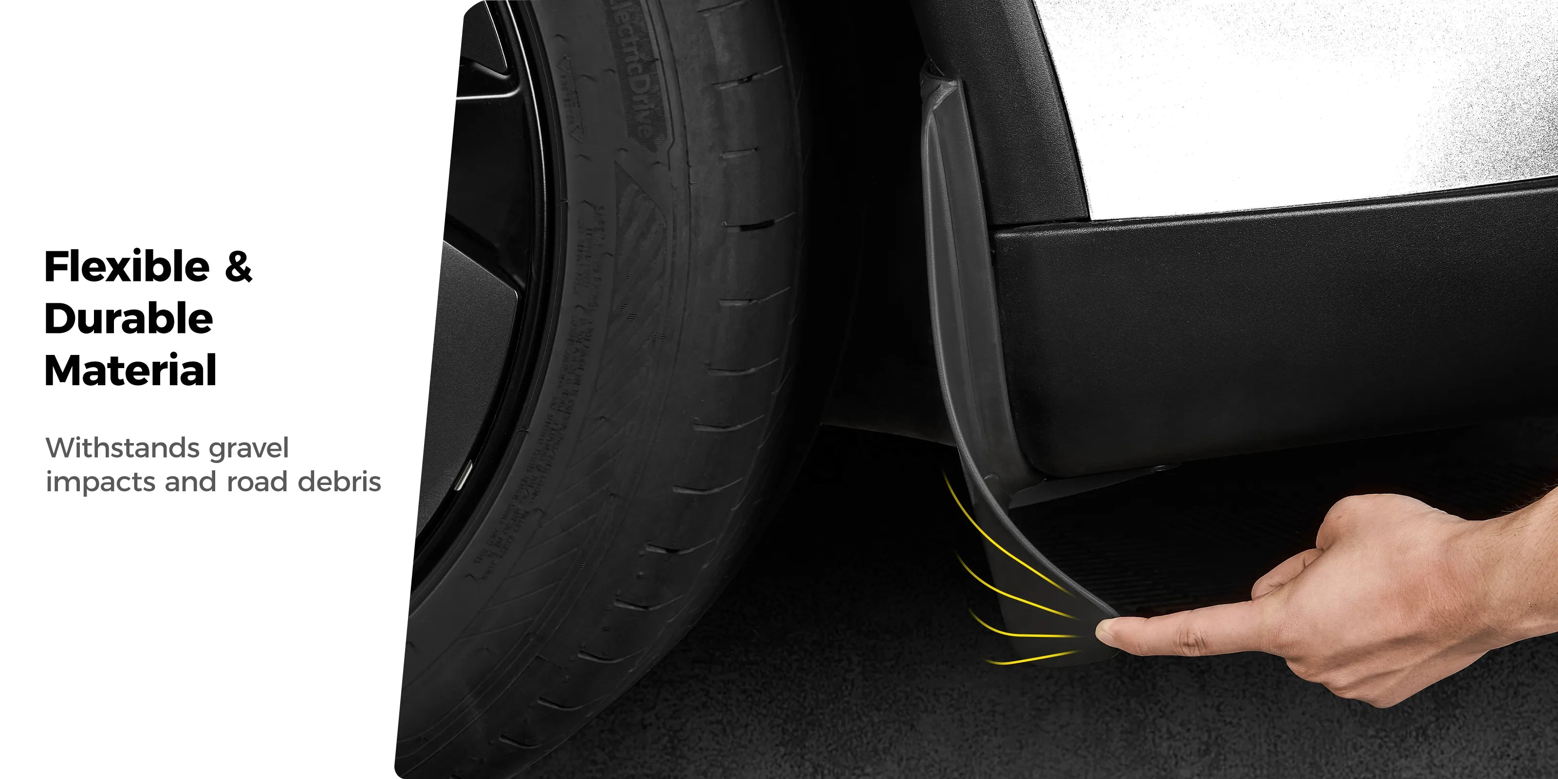 3W Mud Flaps For Tesla Model Y Juniper 2025-2026 Protect Paint No Drilling Required OEM-Fit & Flexible Effortlessly Rinses Clean