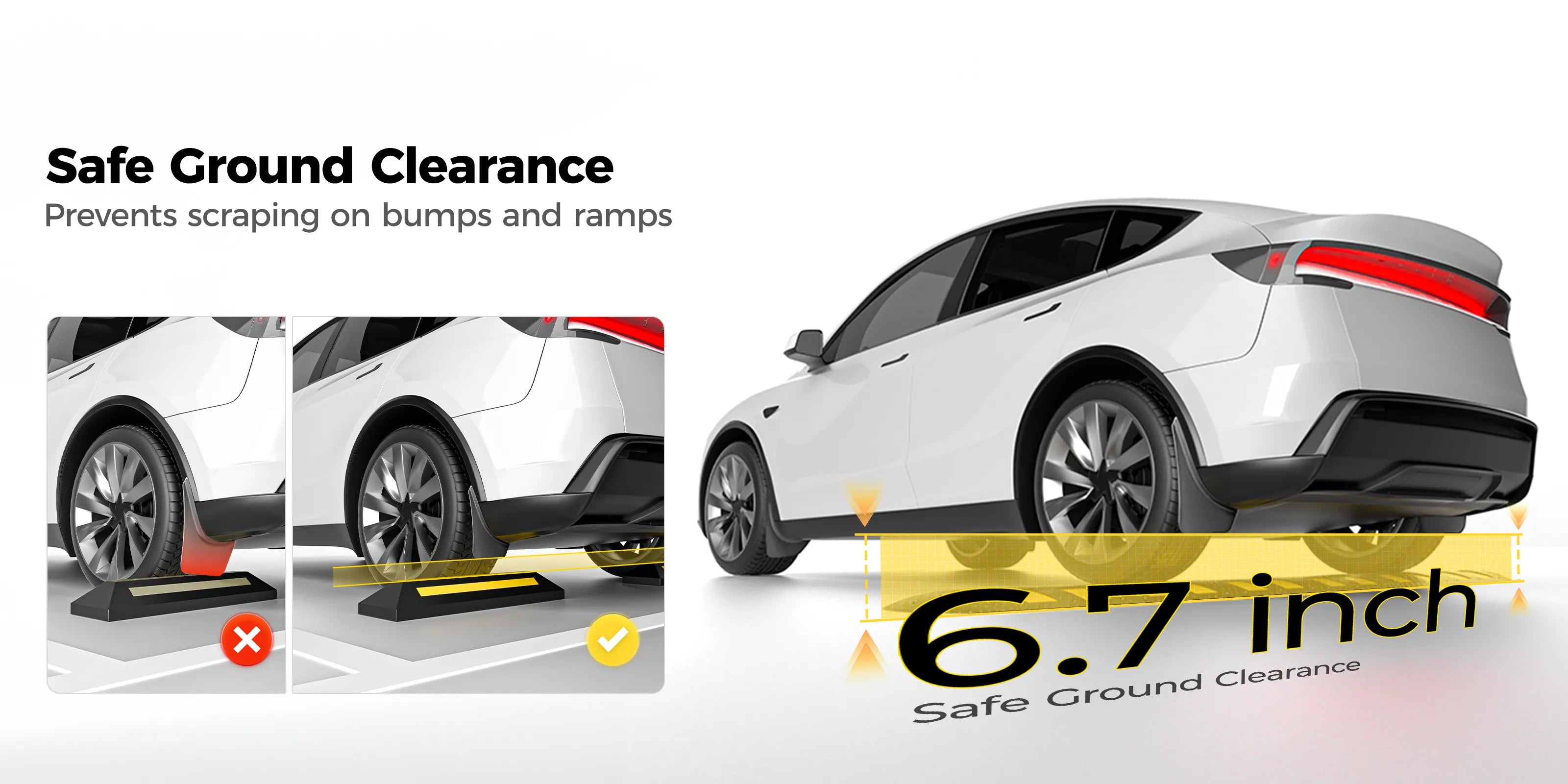 3W Mud Flaps For Tesla Model Y Juniper 2025-2026 Protect Paint No Drilling Required OEM-Fit & Flexible Effortlessly Rinses Clean