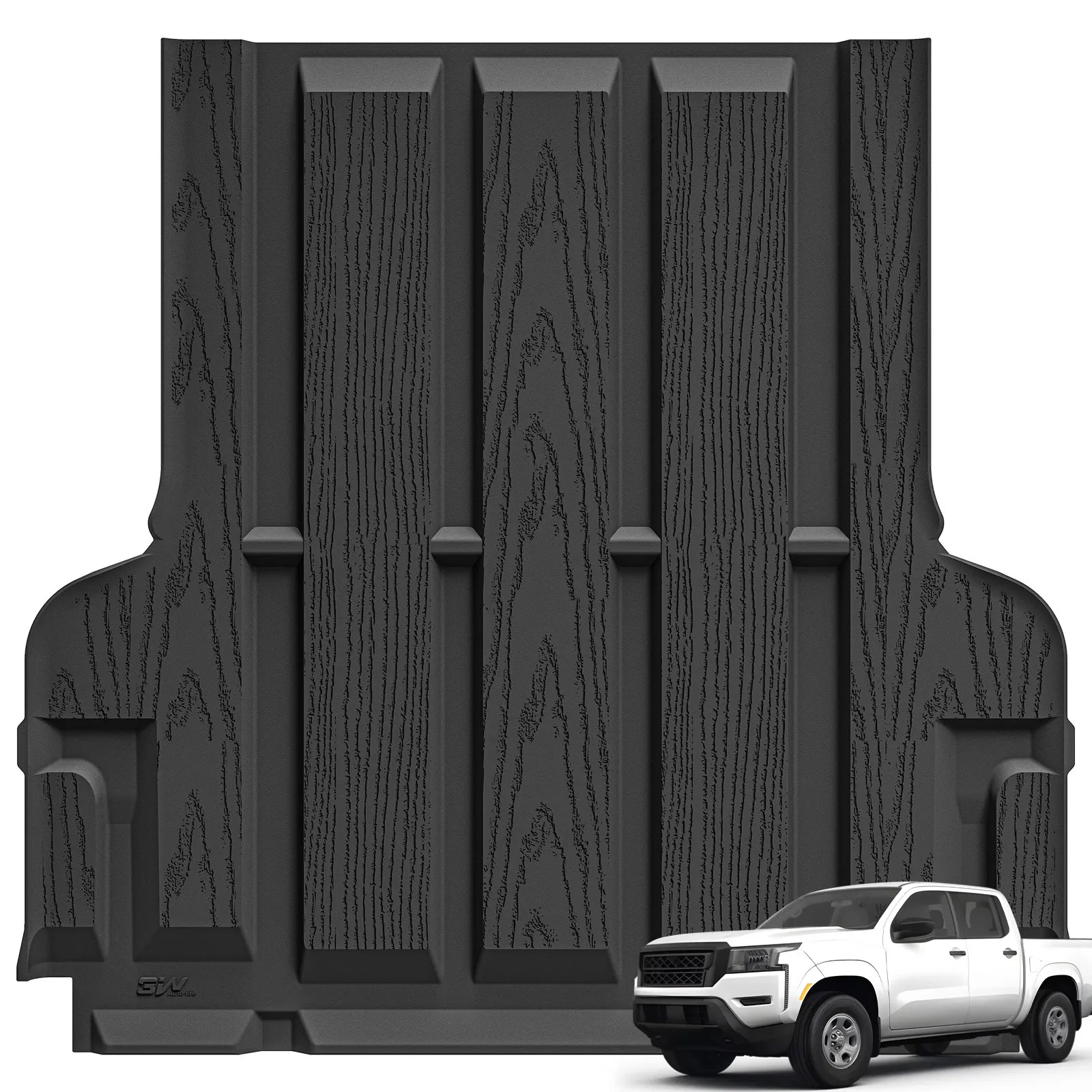 3W Floor Mats & Truck Bed Mat for Nissan Frontier 2025 2024 2023 2022 Crew Cab(NOT for 2nd with Under Seat Speaker), All Weather TPE Custom Fit Car Liner for Frontier