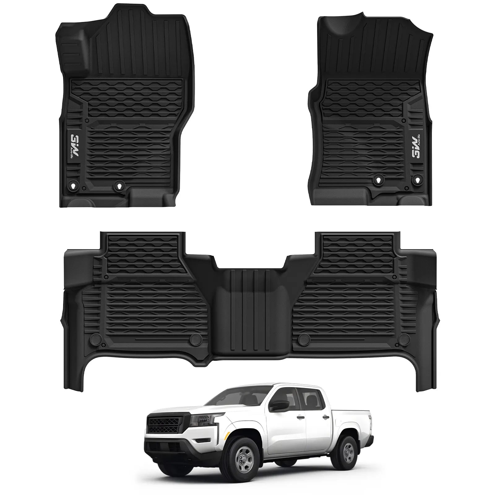 3W_Nissan_Frontier_Crew_Cab_2022-2025_Floor_Mats_All_Weather_Protection_1