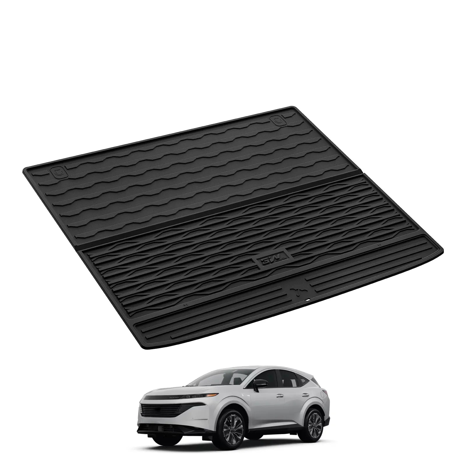 3W Cargo Liner for Nissan Murano 2025, Custom Fit All Weather TPE Non-Slip Heavy Duty Trunk Mat for Murano, Black