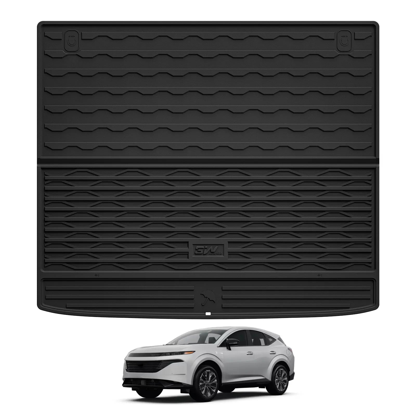 3W Cargo Liner for Nissan Murano 2025, Custom Fit All Weather TPE Non-Slip Heavy Duty Trunk Mat for Murano, Black