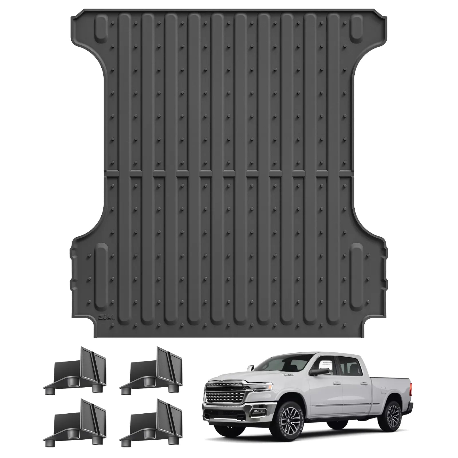 3W Dodge Ram 1500 2025-2026 Custom Floor Mats Thorex™ All-Weather Protection - 3Wliners