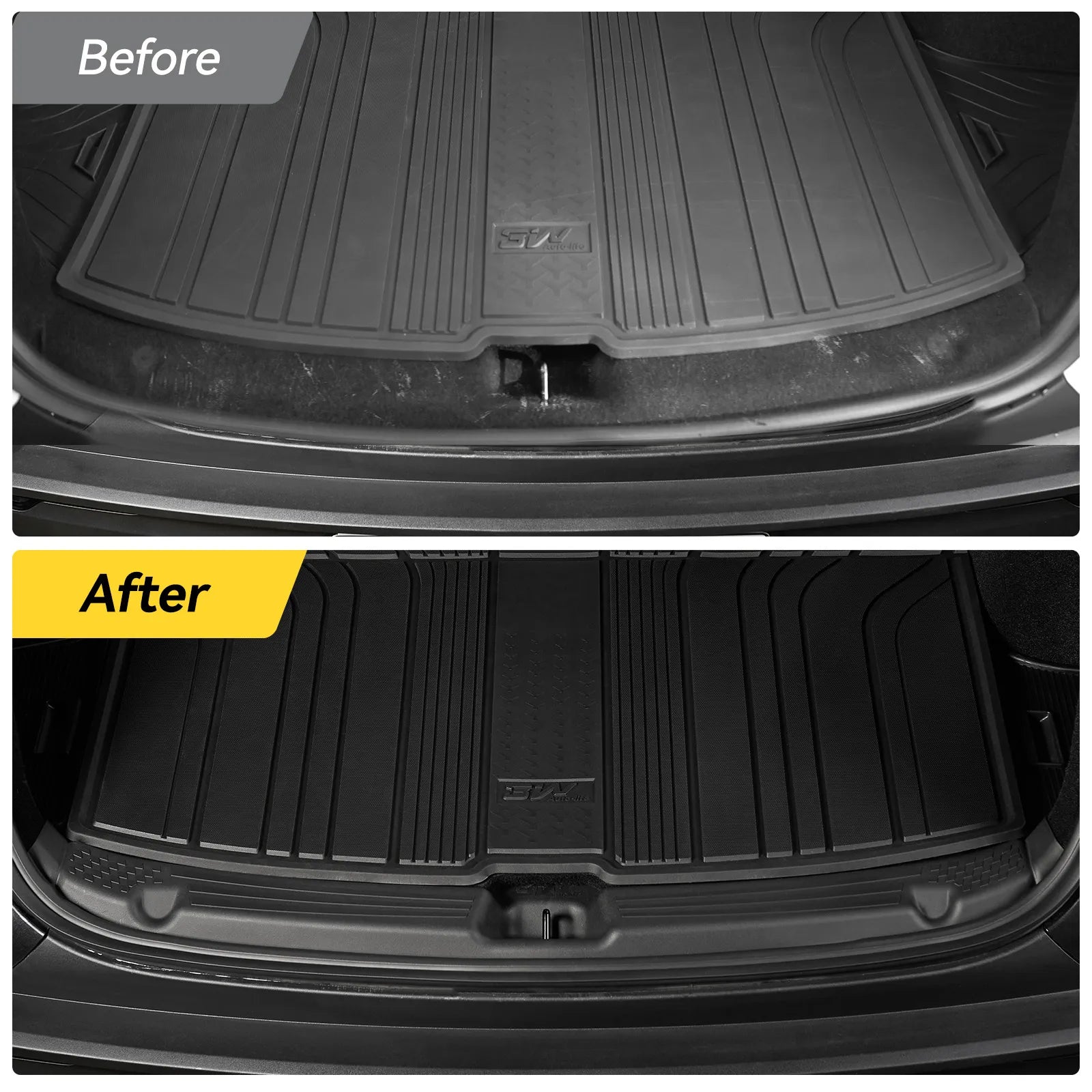 3W Tesla Model Y Juniper Door Sill Protector 2025 2026 Front & Rear, Trunk Sill Protector, Door Entry Guard, Anti-dust Cover, Anti-Scratch Plate, Edge Guards, TPE Customized Car Accessories Black