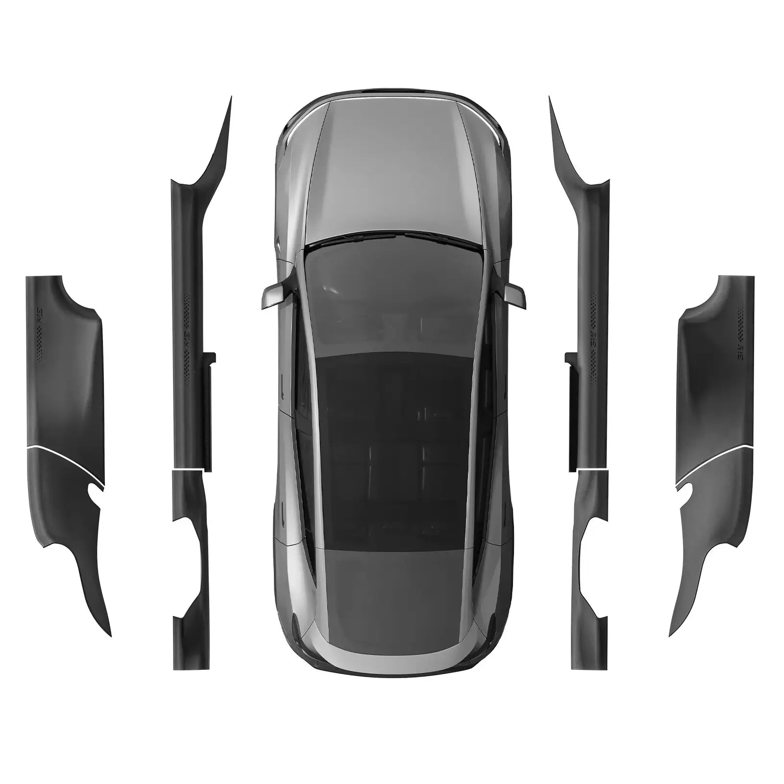 3W Tesla Model Y Juniper Door Sill Protector 2025 2026 Front & Rear Door Sill Protector, Door Entry Guard, Anti-dust Cover, Anti-Scratch Plate, Edge Guards, TPE Customized Car Accessories Black 8pcs