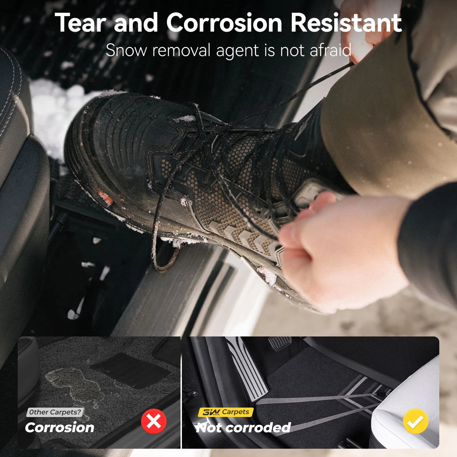 3W Tesla Model Y Juniper Floor Mats, 9PCS with Double Layered Carpets, New Pulsar Flow Design Carpet, Mental Pedal, Double Layer, 2025 2026 Model Y Acecessories, TPE All Weather Waterproof Custom Fit Automotive Liners and Truck Car Liners