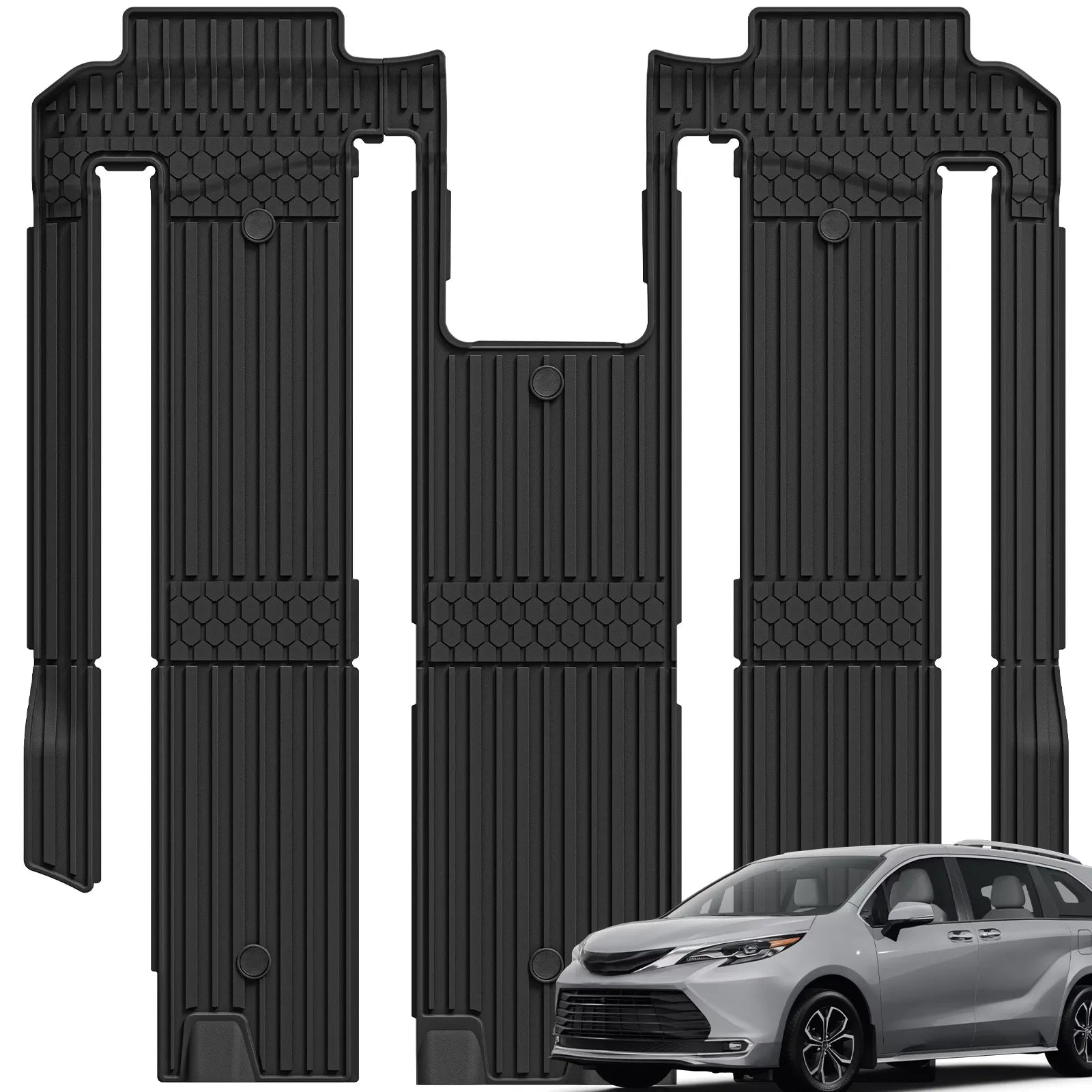 3W Toyota 2025 Sienna Platinum 7 Seat Custom Floor Mats / Trunk Mat - COMMING SOON - 3Wliners