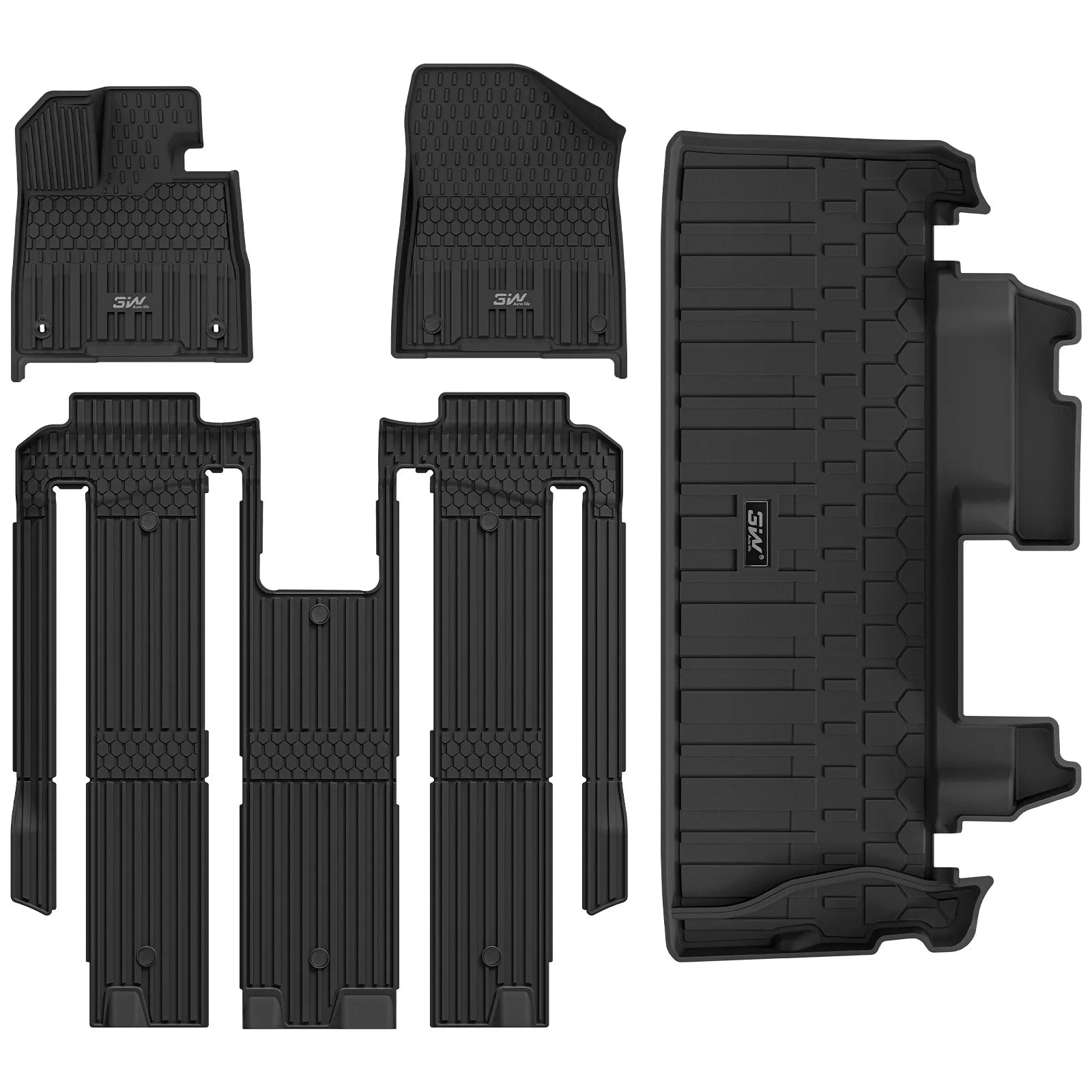 3W Toyota 2025 Sienna Platinum 7 Seat Custom Floor Mats / Trunk Mat - COMMING SOON - 3Wliners