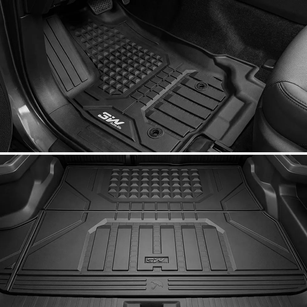 Floor Mats/ Cargo Liner Full Set for Toyota 4Runner 2025-2026 Gas Models & 5-Seat Only TPE Car Mats All Weather Protection Custom Fit Easy Clean Durable
