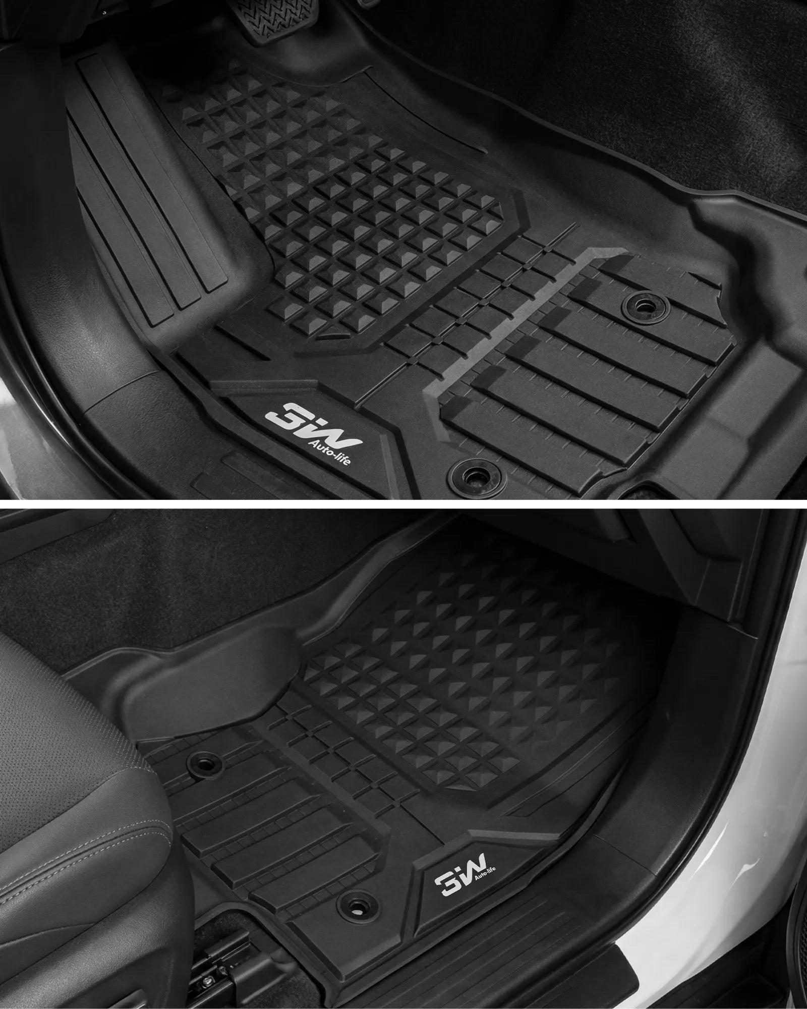 3W Cuatom Floor Mats Fit for Toyota 4Runner 2025-2026 Hybrid Models & 5-Seat Only TPE Car Mats All-Weather Protection