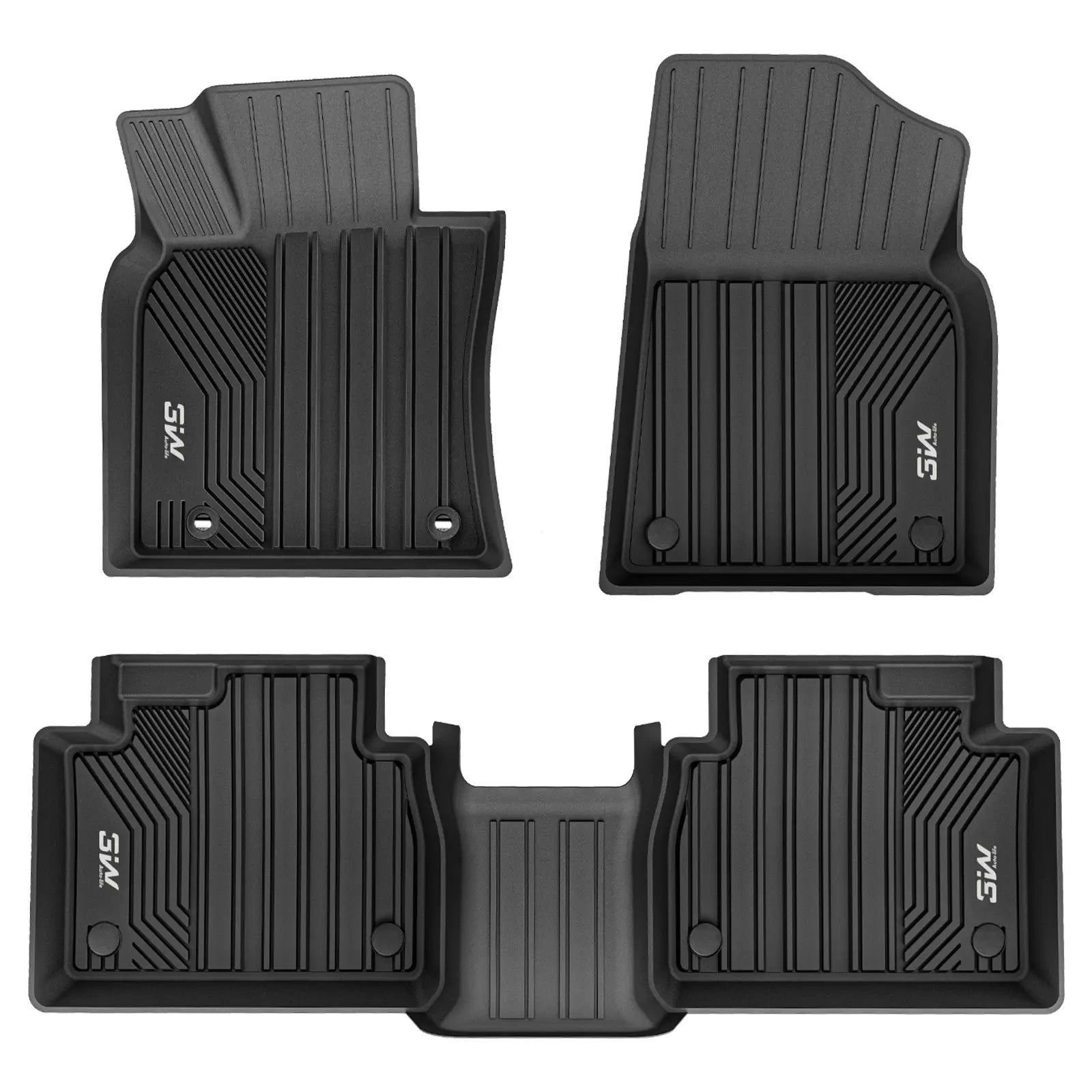 3W Toyota Camry 2018-2024 FWD (Not for Hybrid or AWD) Custom Floor Mats Thorex™ All-Weather Protection - 3Wliners