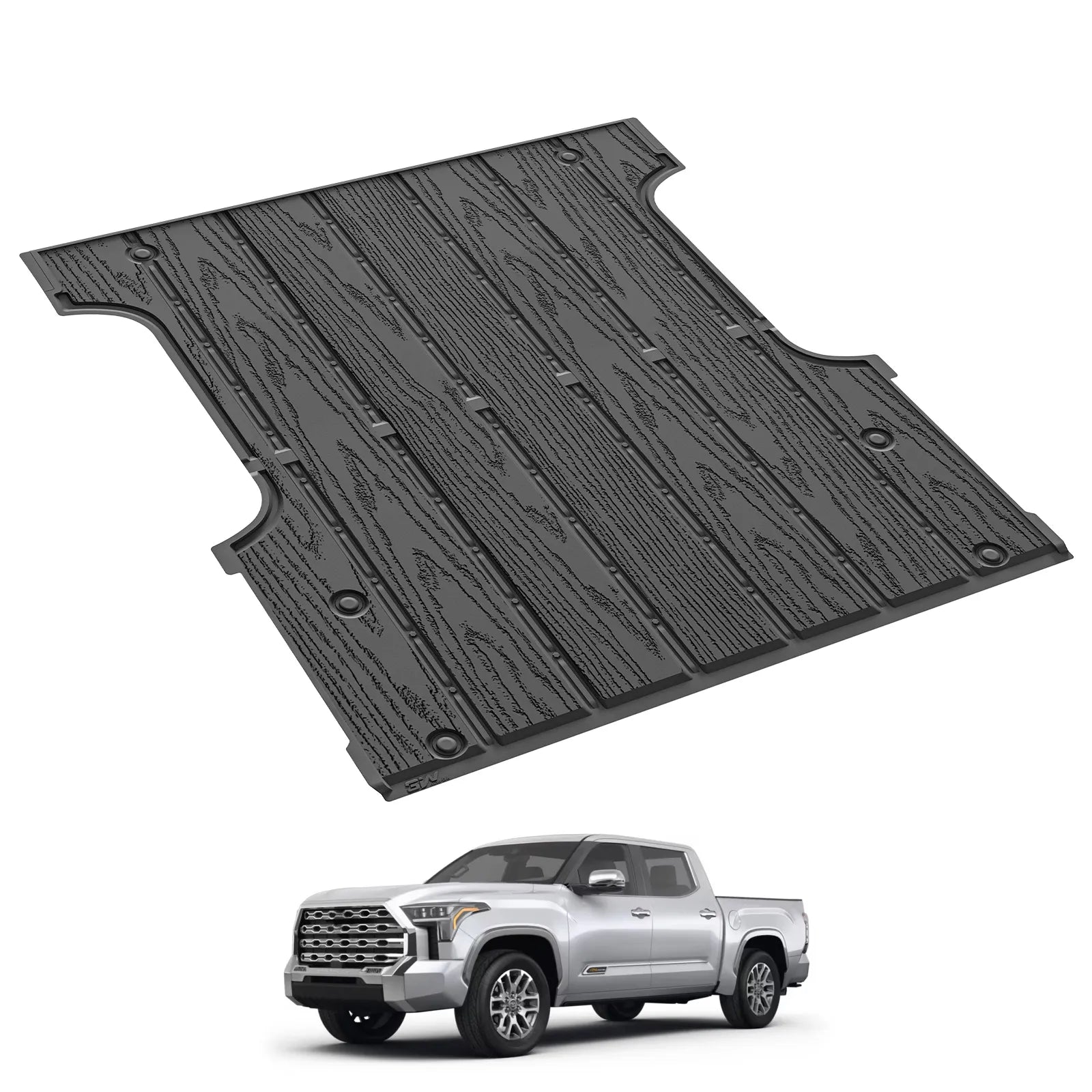 3W Truck Bed Mat for Toyota Tundra 2022-2026, Heavy Duty Tundra Accessories TPE Truck Bed Liner, All Weather Pickup Truck Bed Protection(Only Fit 5.5FT/5.5' Short Bed)